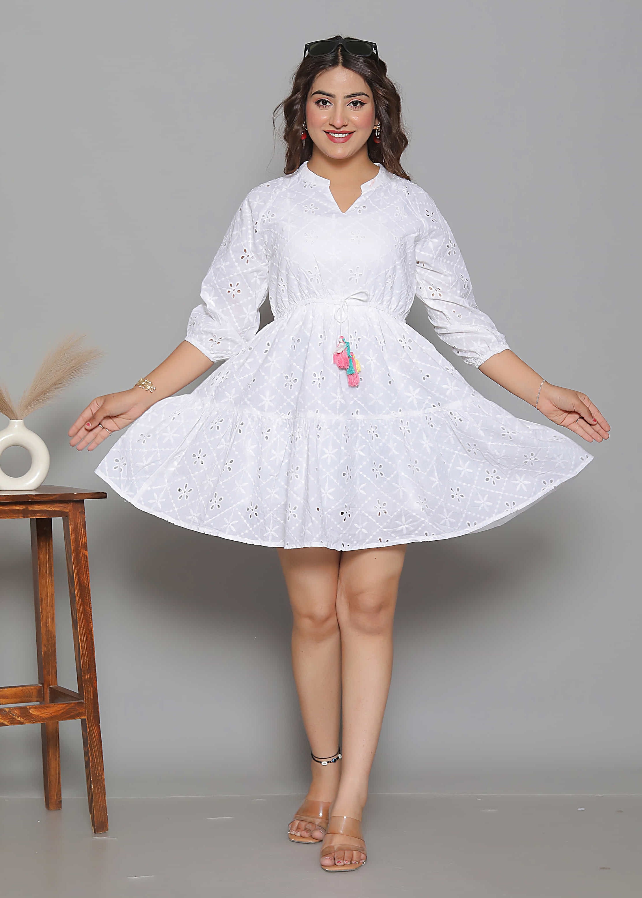 Cotton White Mini Dress