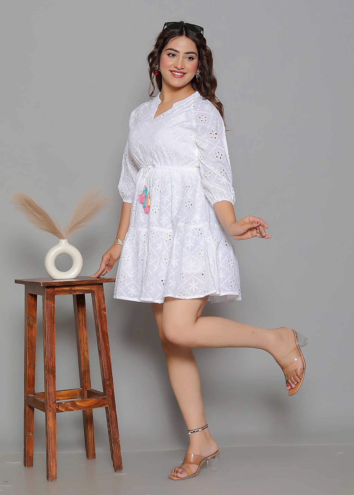 Cotton White Mini Dress