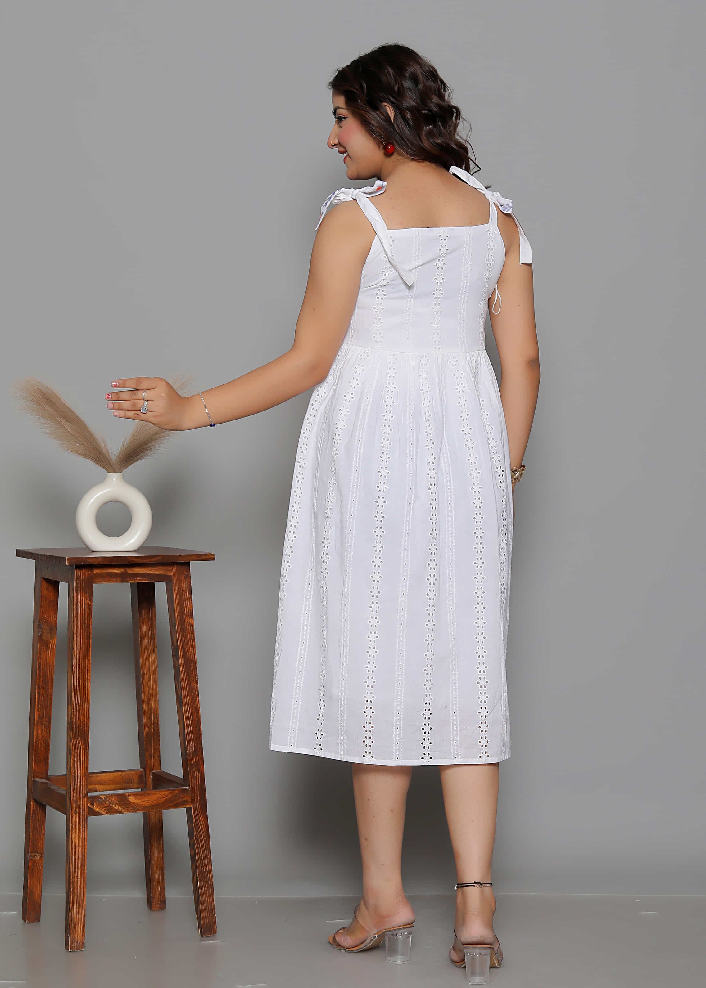 Elegant White A-Line Dress
