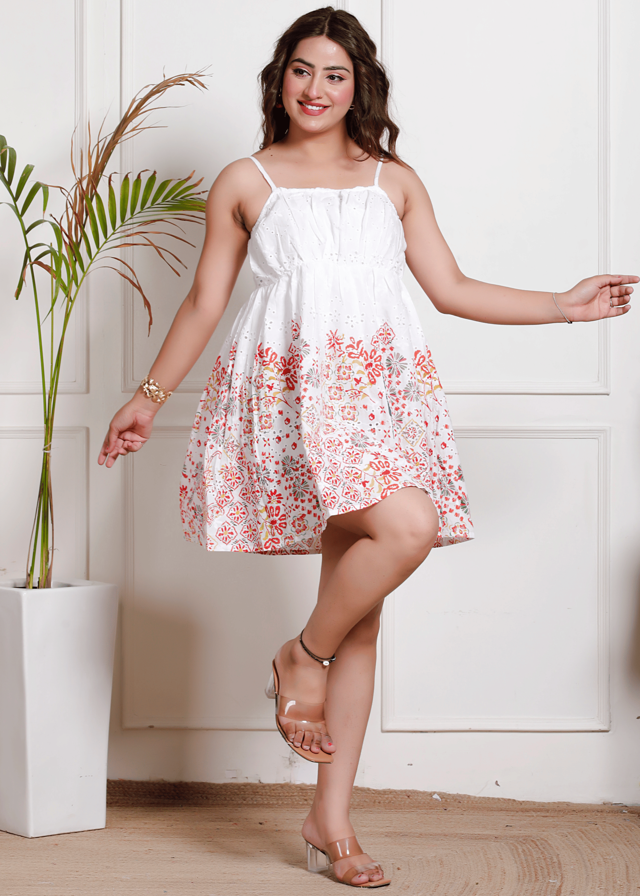 Cotton Fit & Flare Mini Dress
