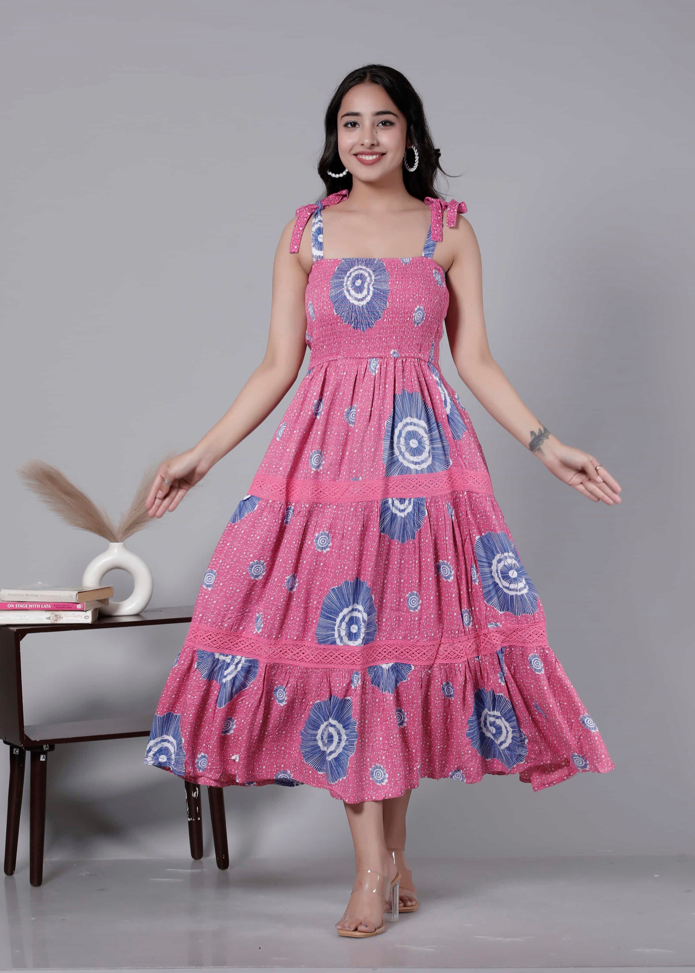 Pink Printed Dress