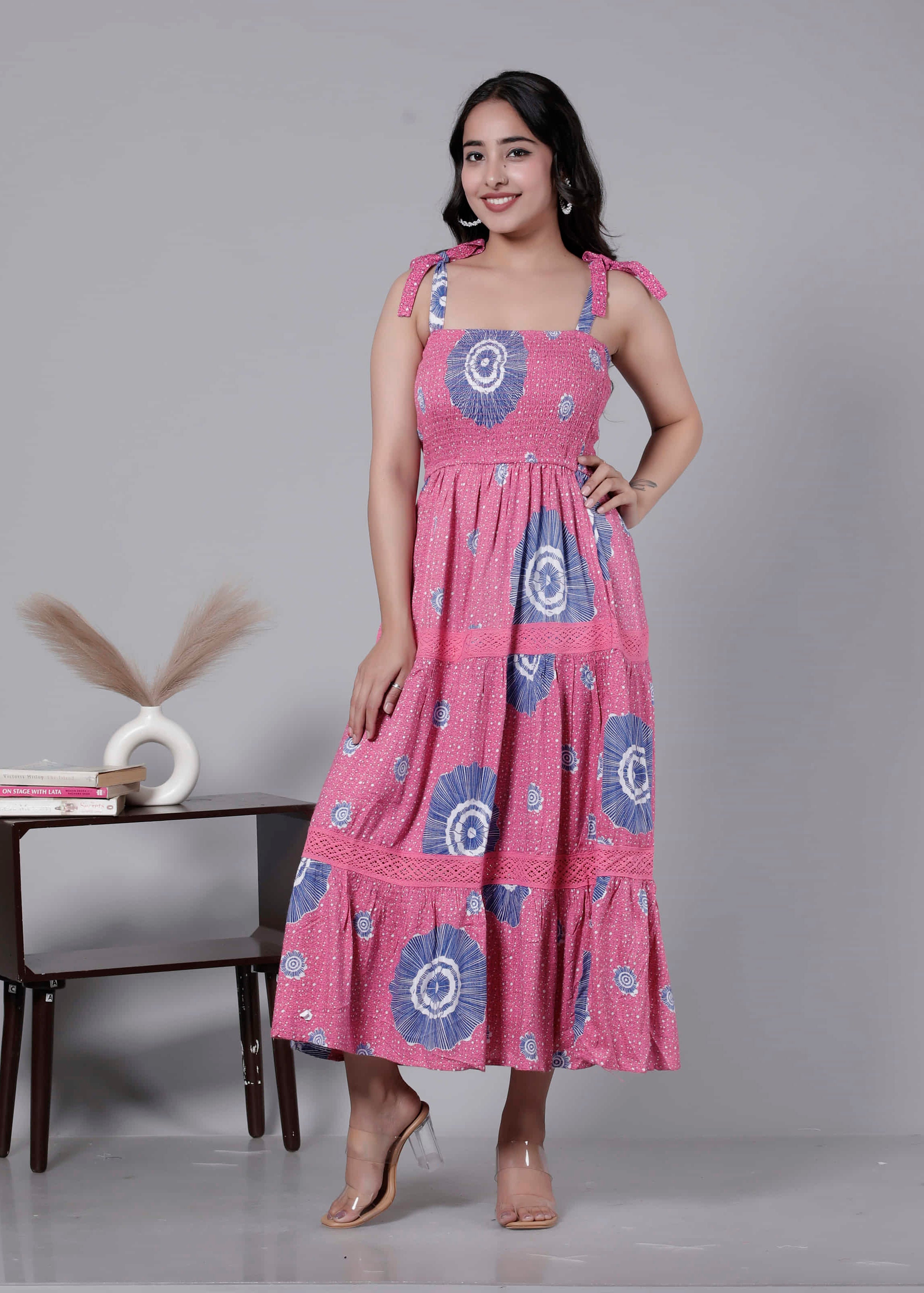 Pink Printed Dress