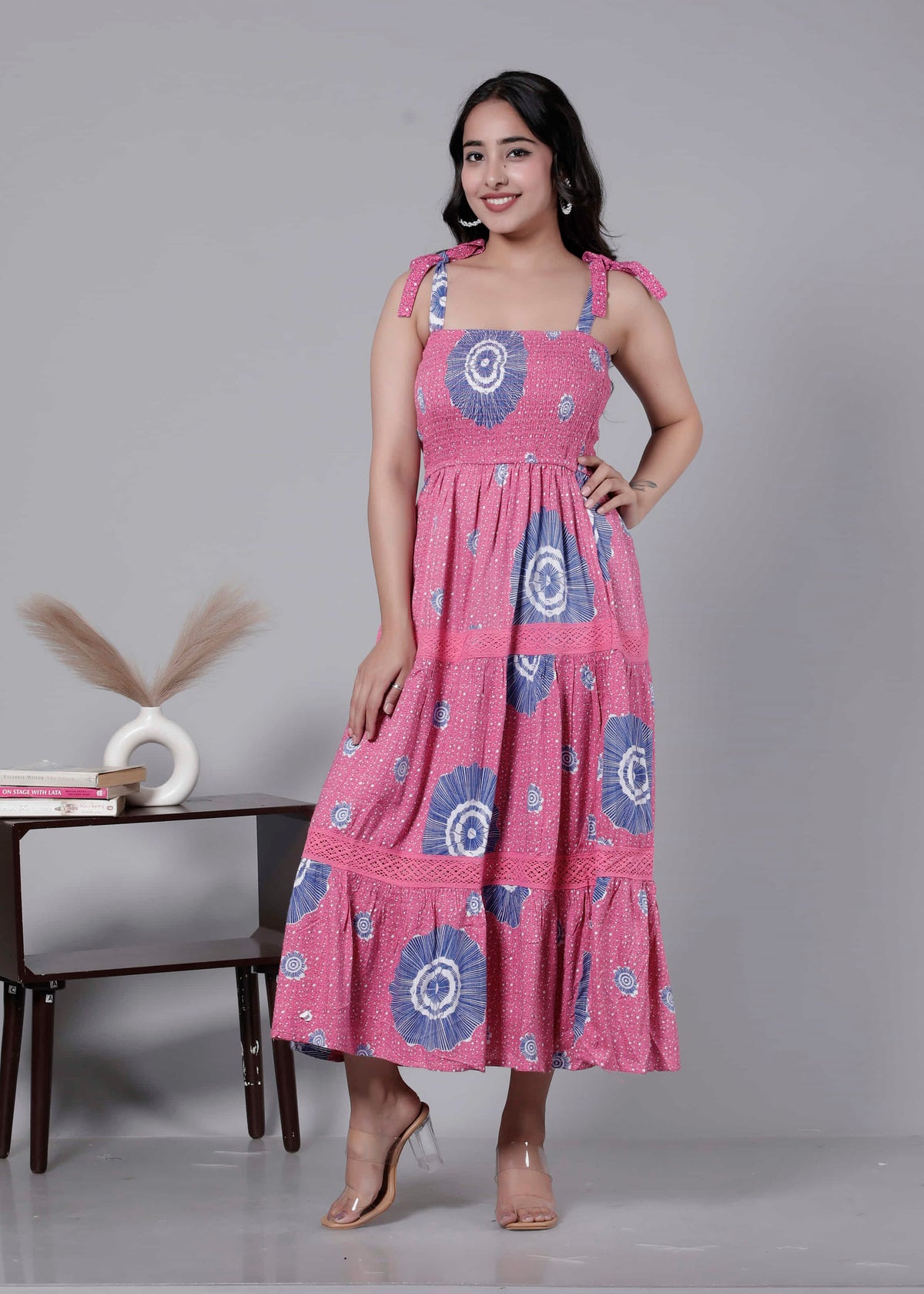 Pink Printed Dress