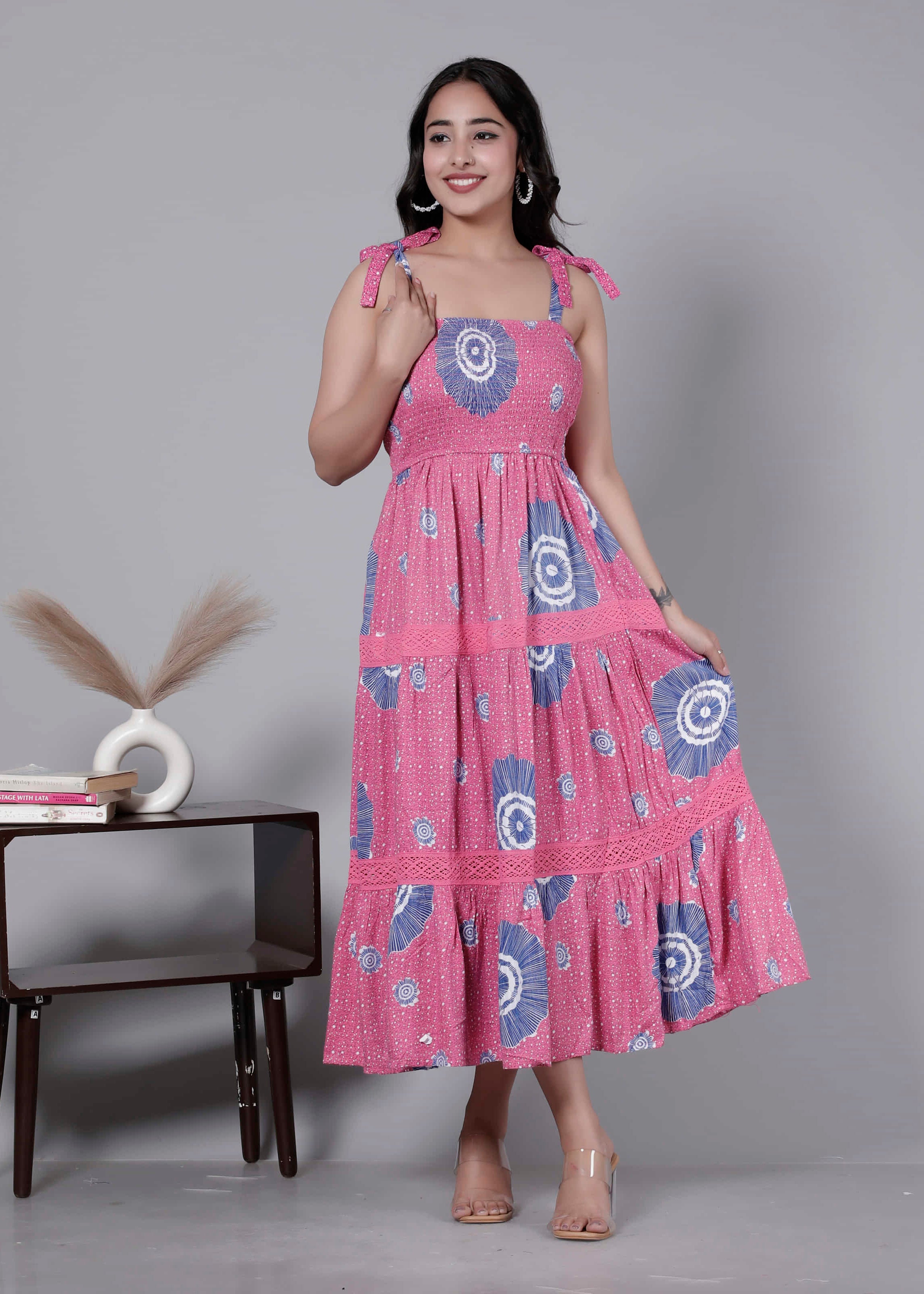 Pink Printed Dress