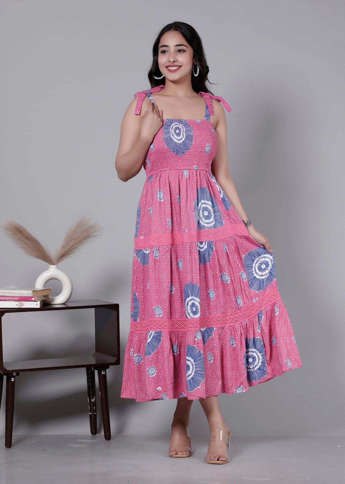 Pink Printed Dress