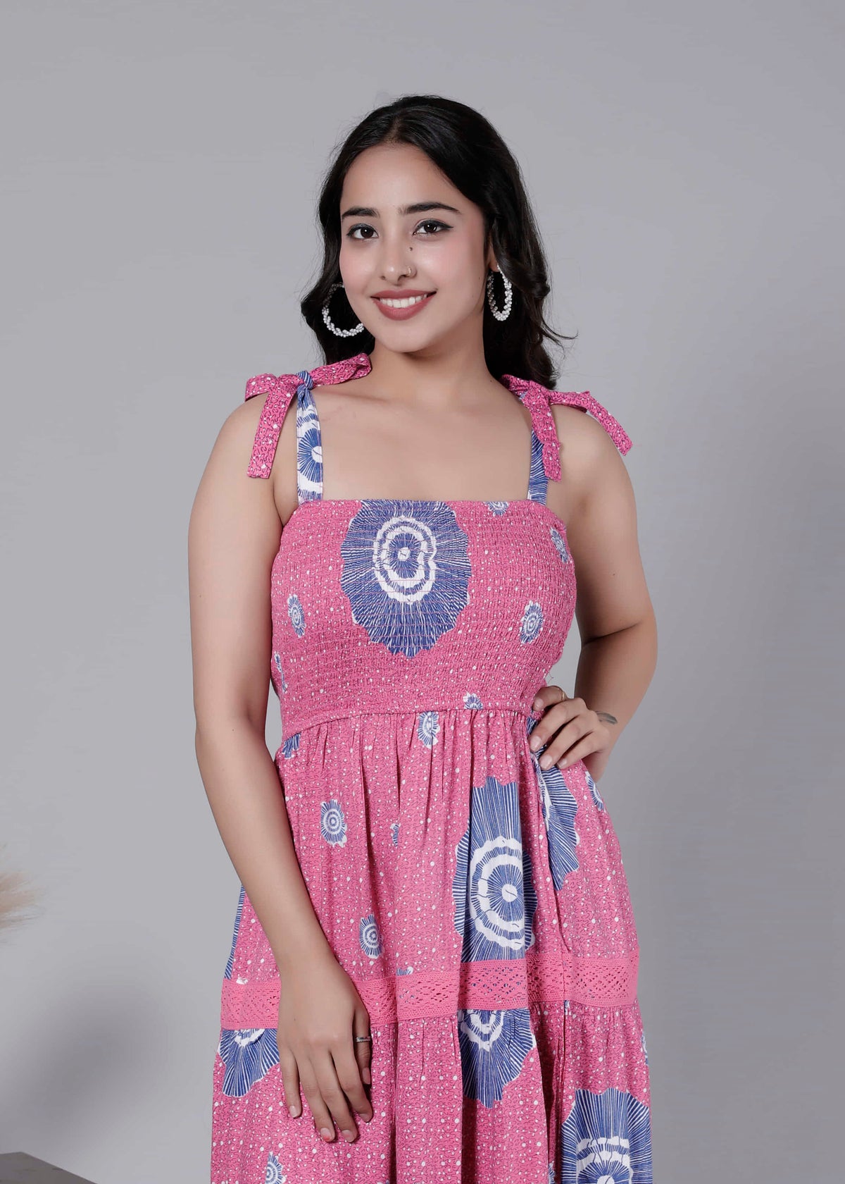 Pink Printed Dress