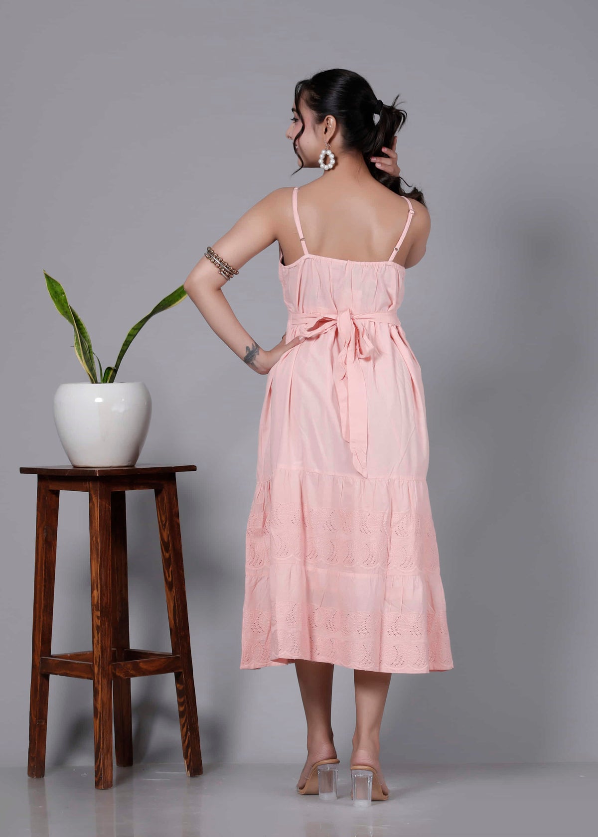 Peach Cotton Dress