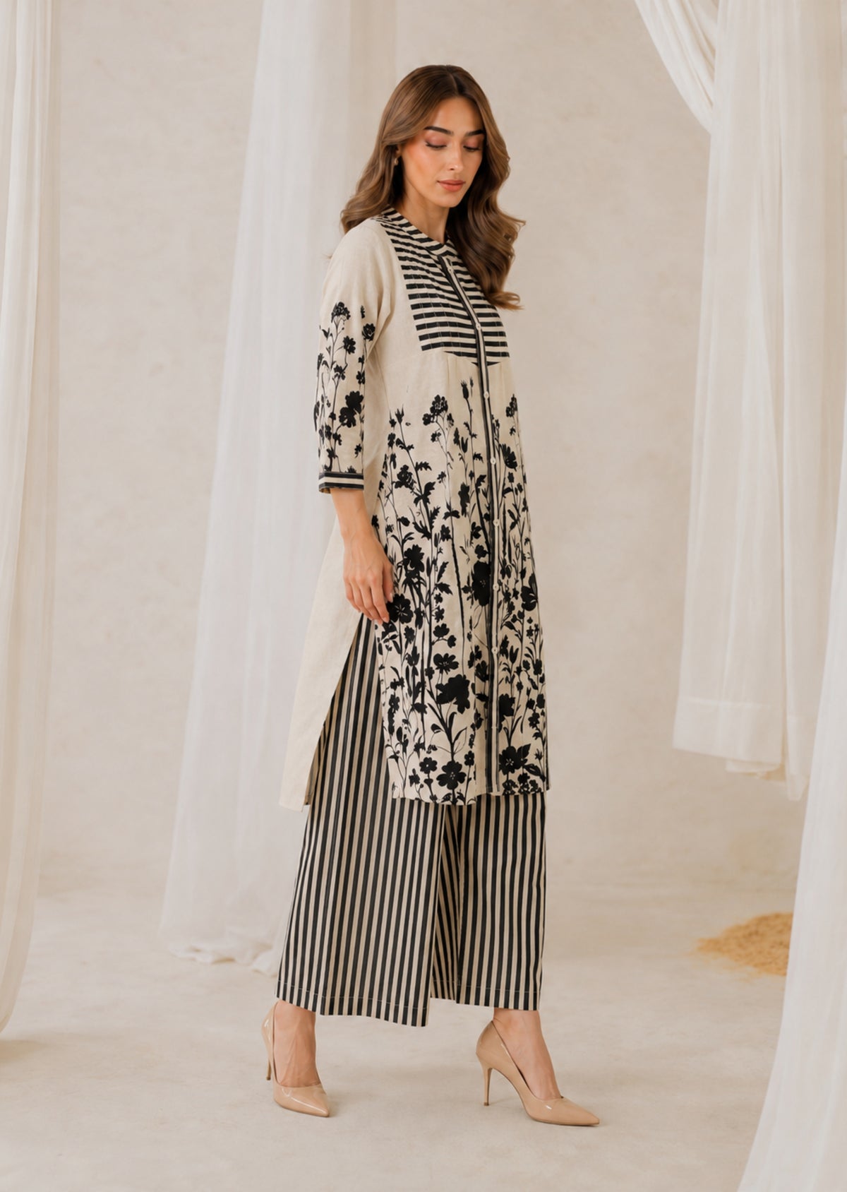 Wildflower Ivory Cotton Co-ord Set