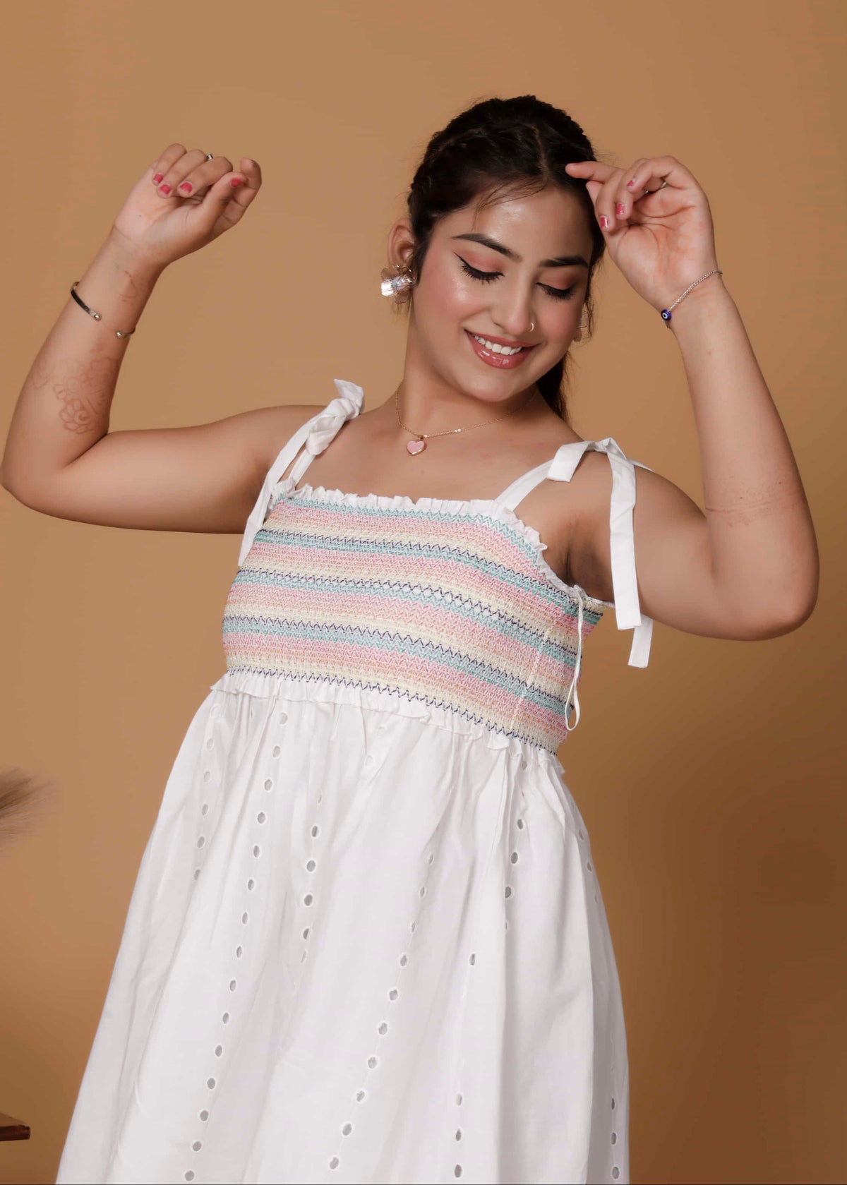 Smocked Cotton Dress