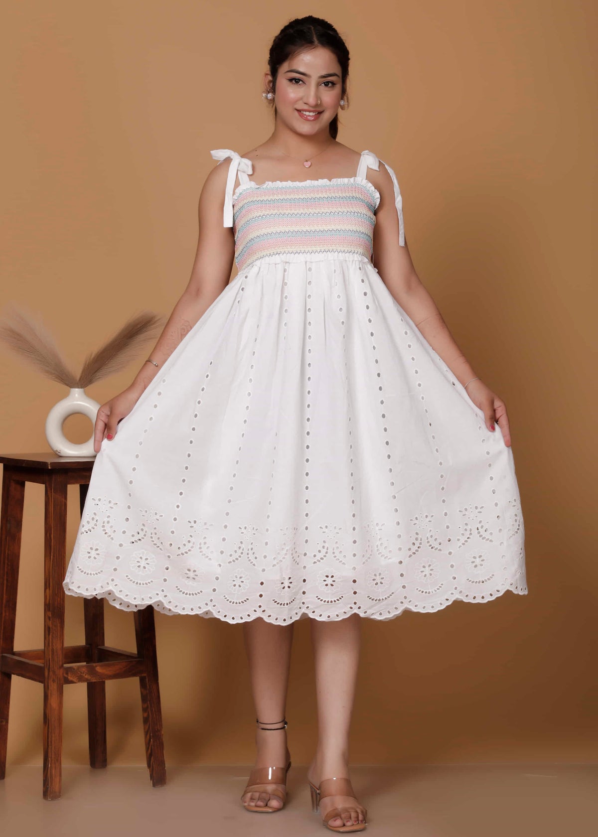 Smocked Cotton Dress