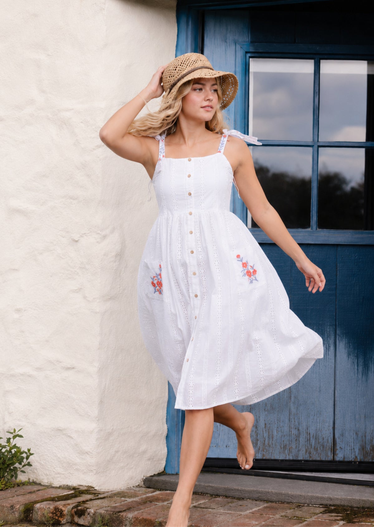 Elegant White A-Line Dress