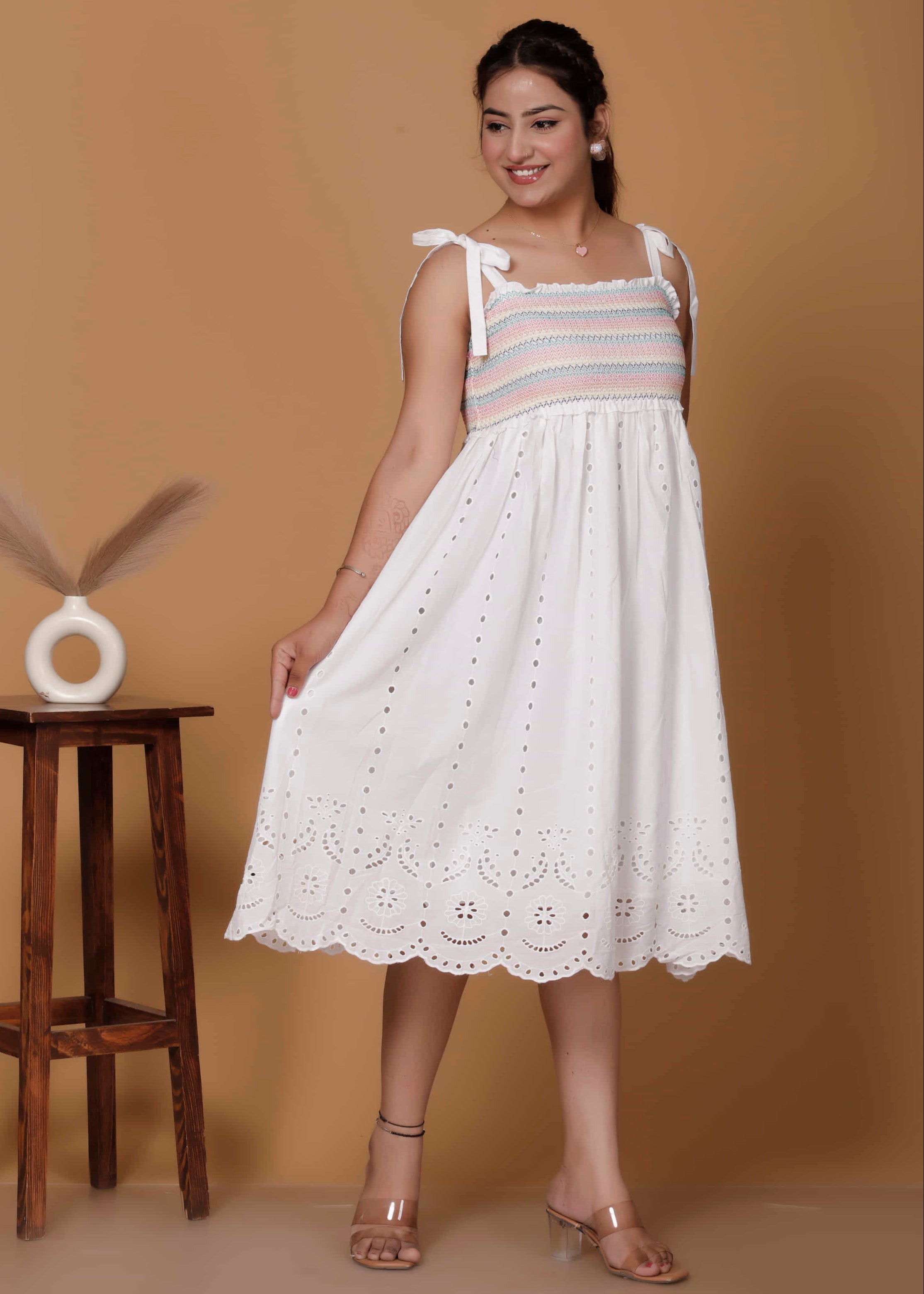 Smocked Cotton Dress