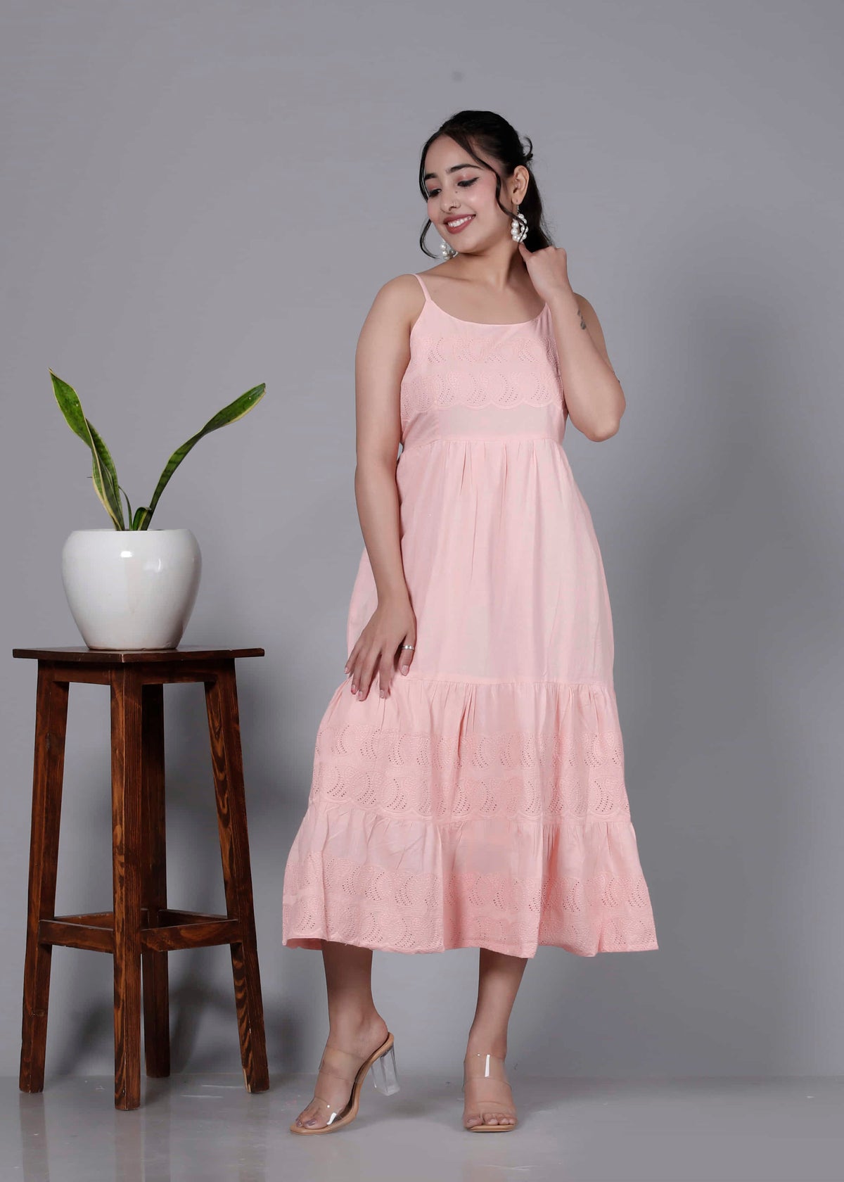 Peach Cotton Dress