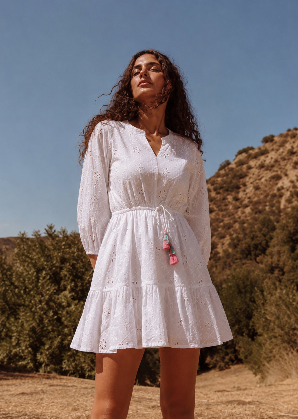Cotton White Mini Dress
