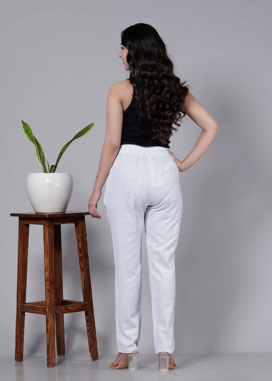 Pure Cotton Stripes Regular Pants