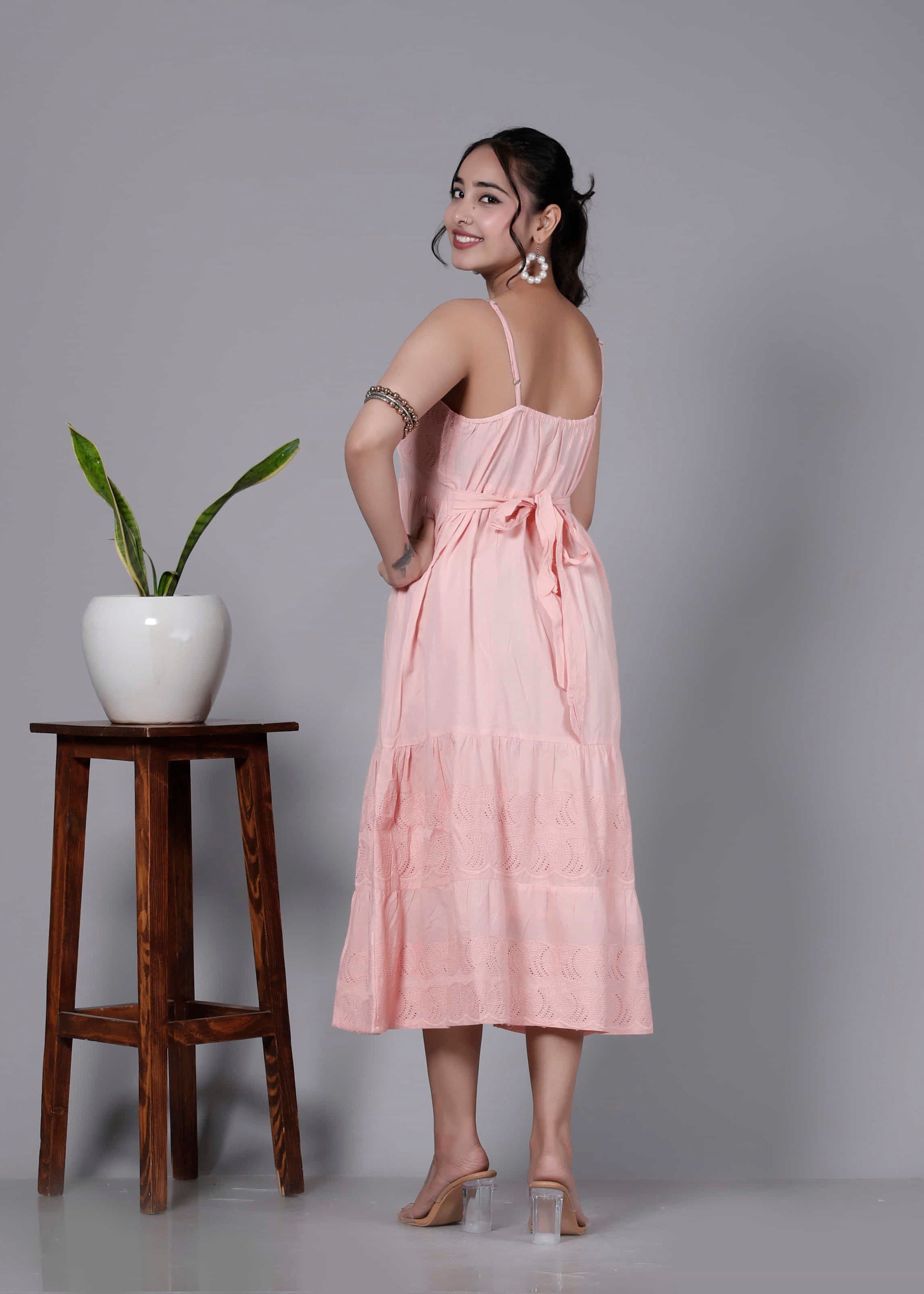Peach Cotton Dress