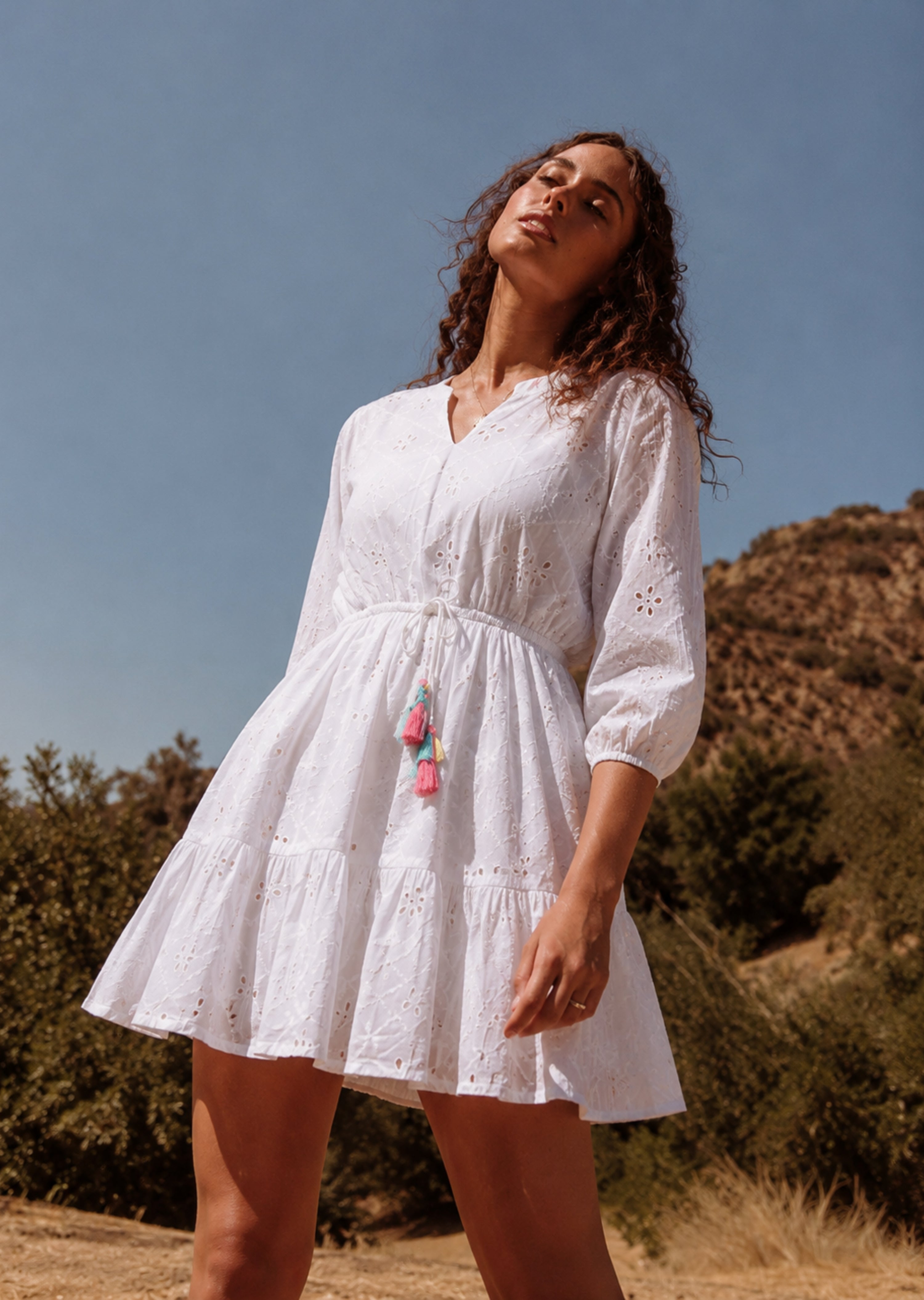 Cotton White Mini Dress