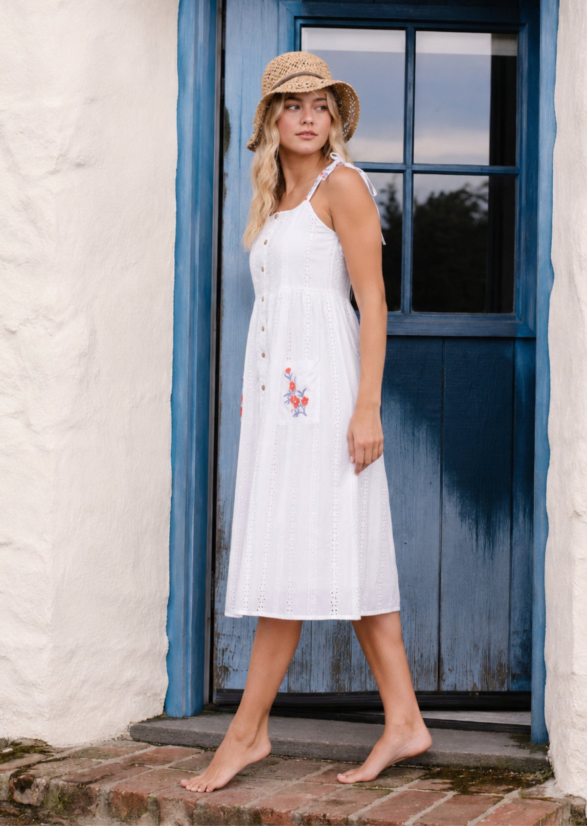 Elegant White A-Line Dress