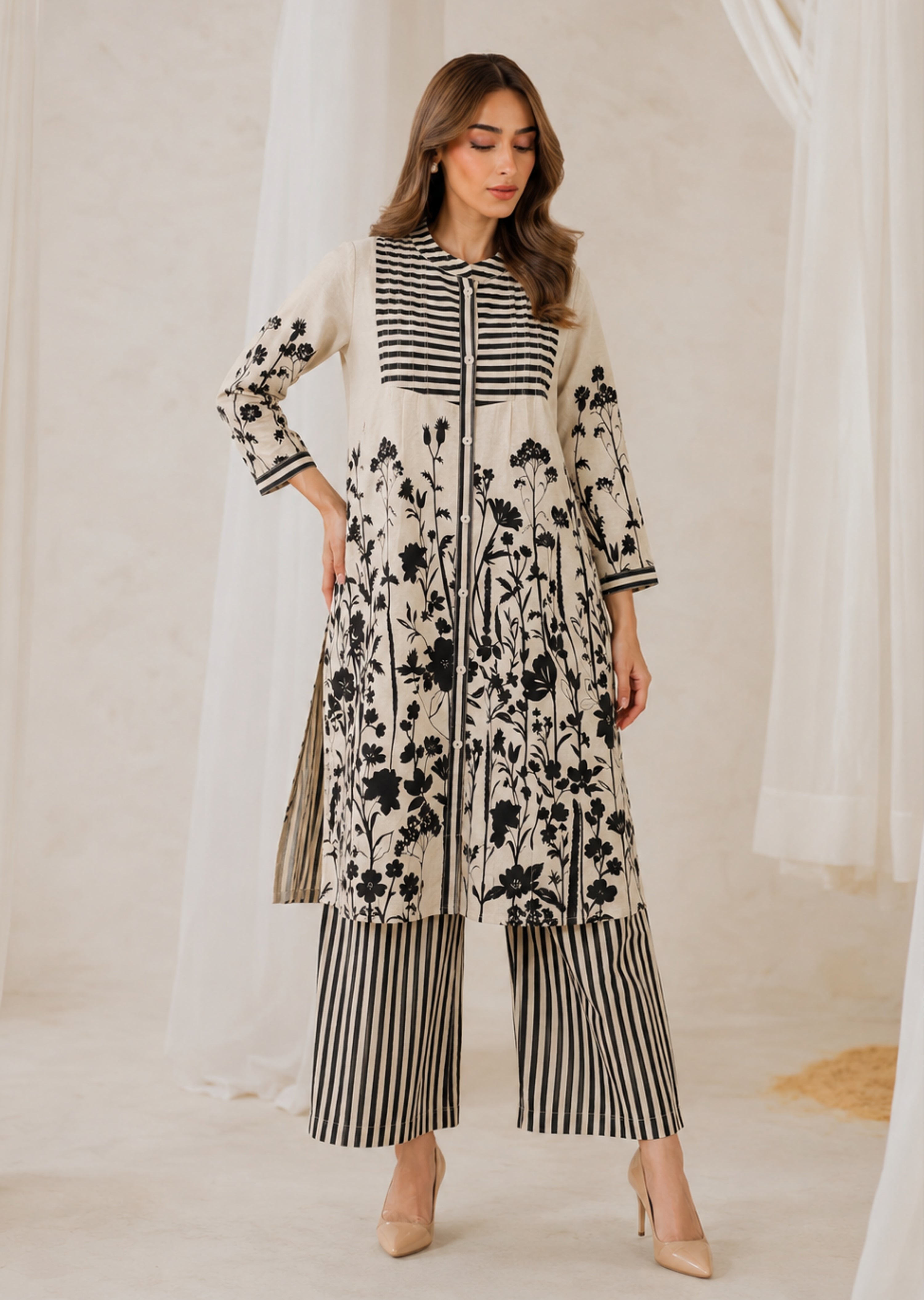 Wildflower Ivory Cotton Co-ord Set