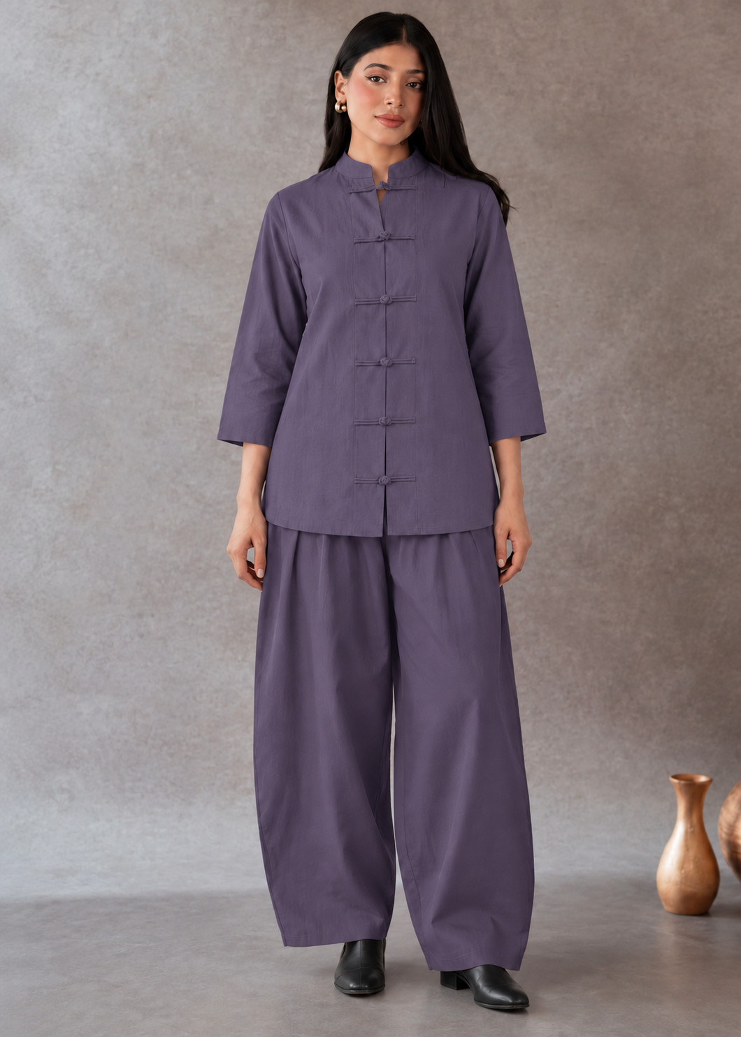 Kasni Aakaar Cotton Flex Balloon-Pant Co-ord Set