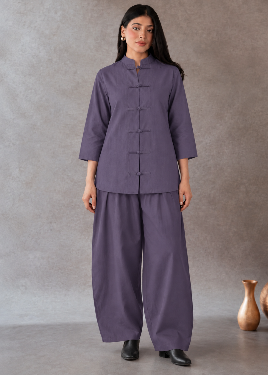Kasni Aakaar Cotton Flex Balloon-Pant Co-ord Set