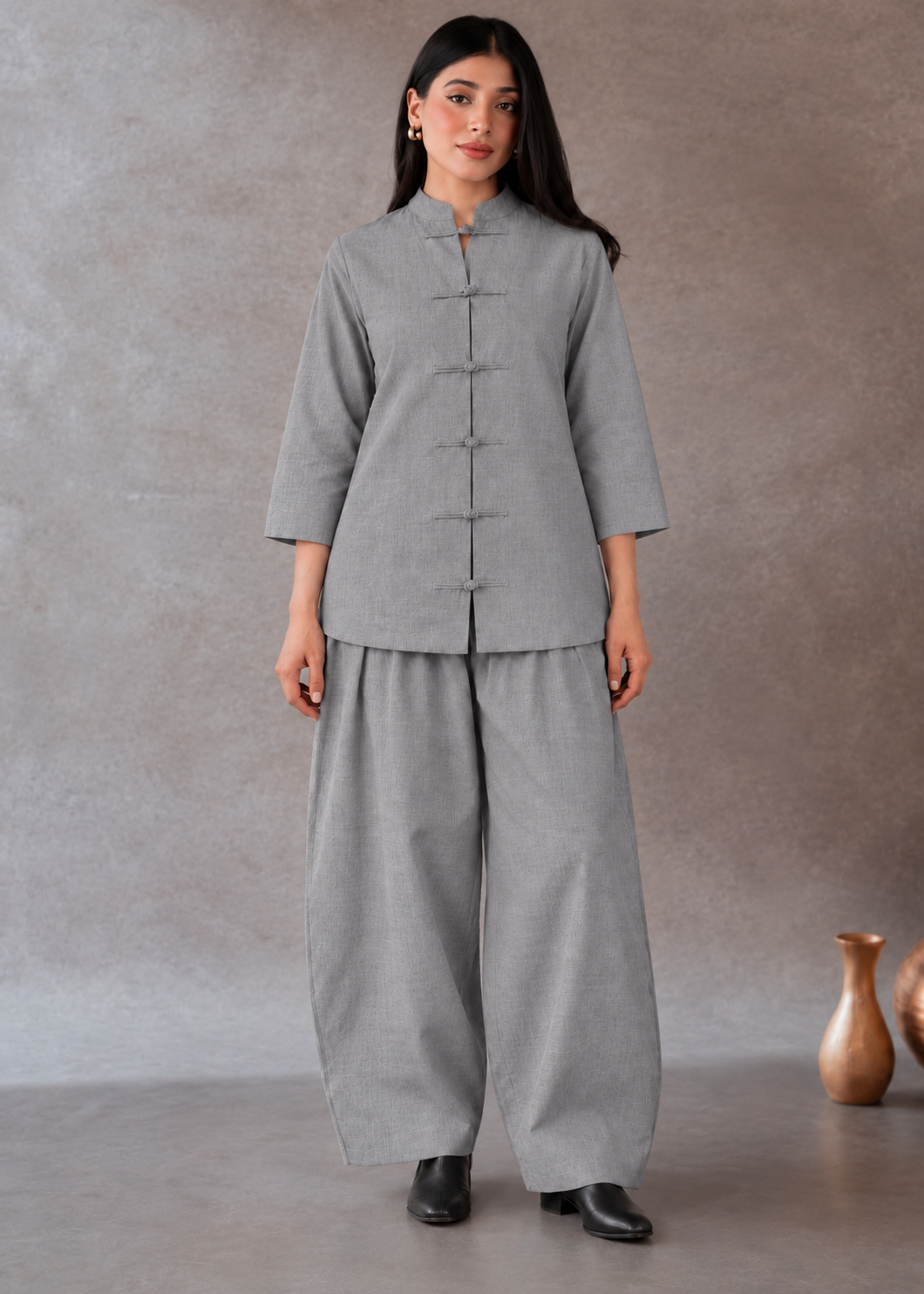 Kohra Aakaar Cotton Flex Barrel-Pant Co-ord Set