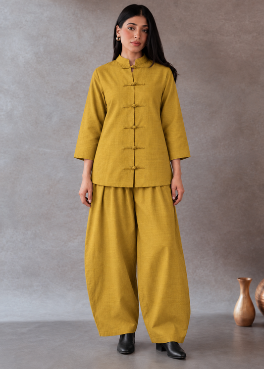 Amaltas Aakaar Cotton Flex Barrel-Pant Co-ord Set