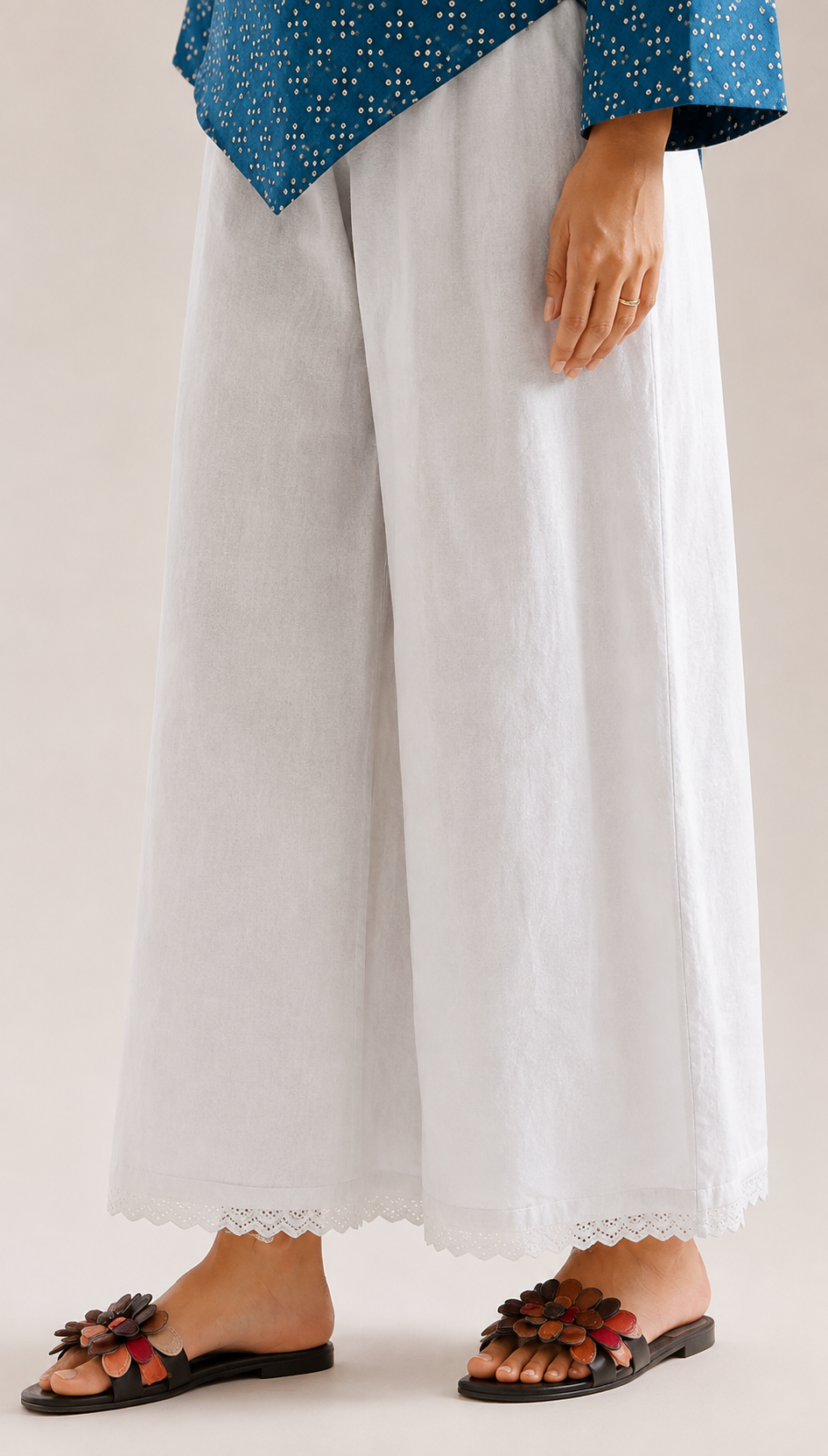 Indigo Motif Backless Co-ord Set