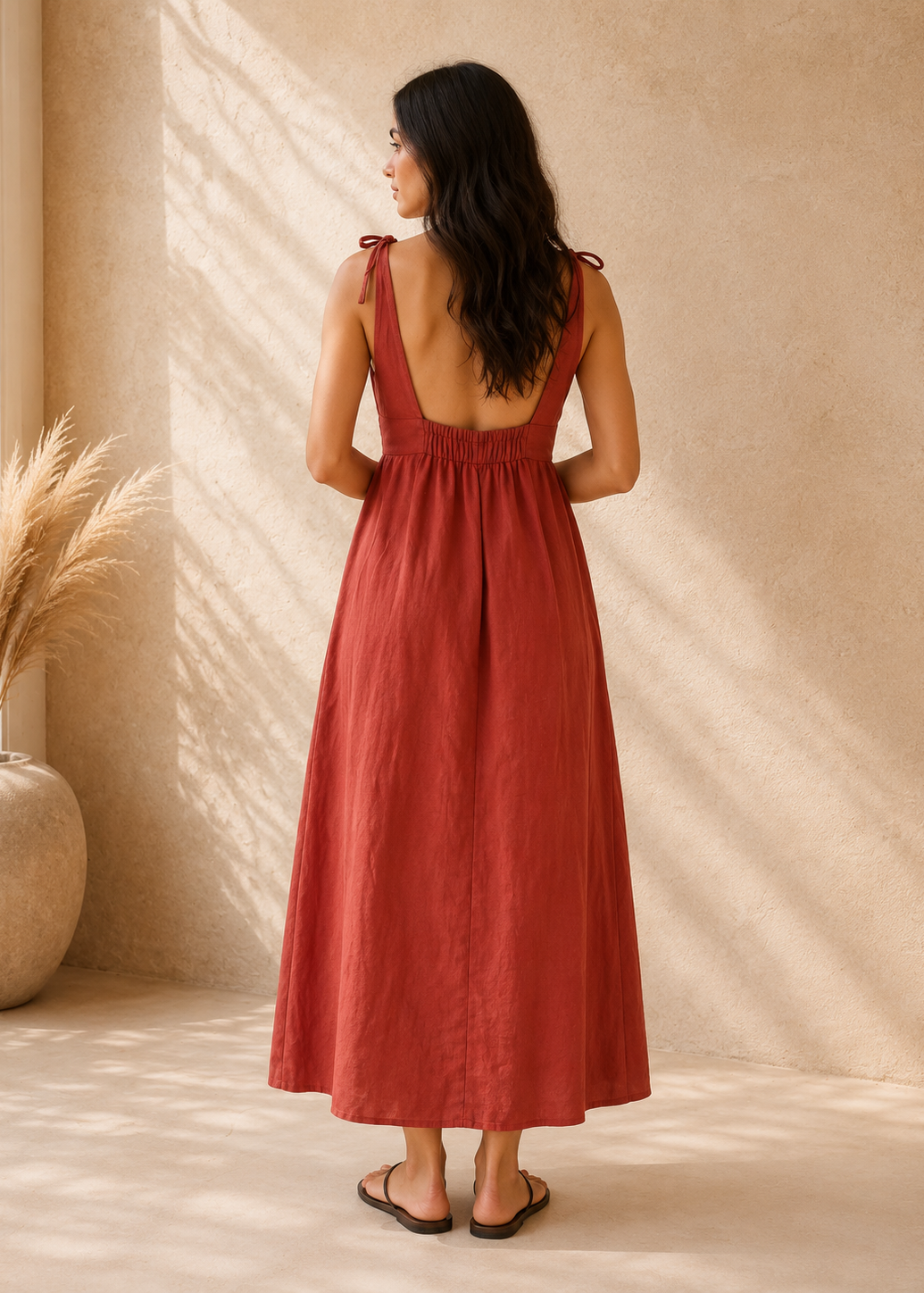 Terracotta Breeze Maxi Dress