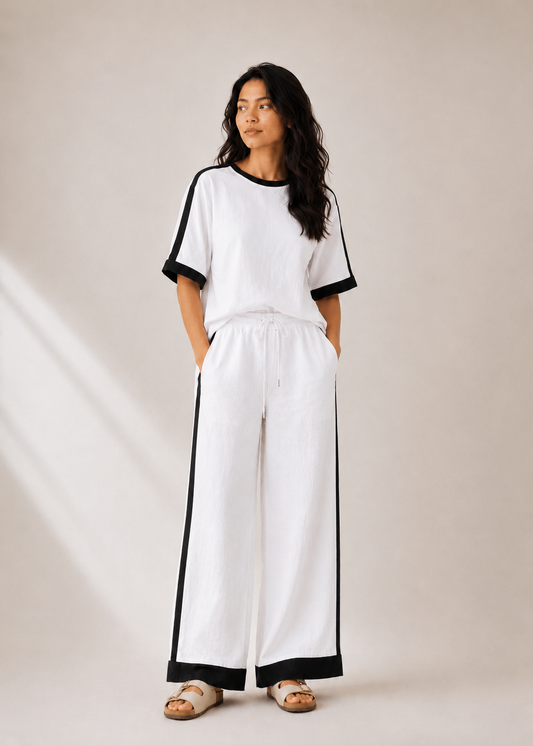 Monochrome Cotton Co-Ord Set