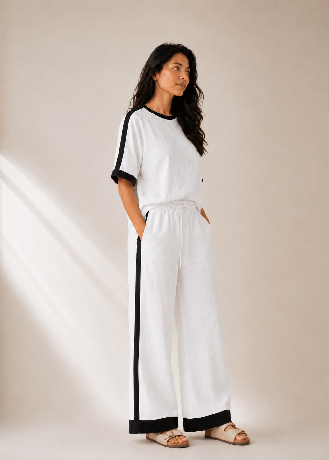 Monochrome Cotton Co-Ord Set