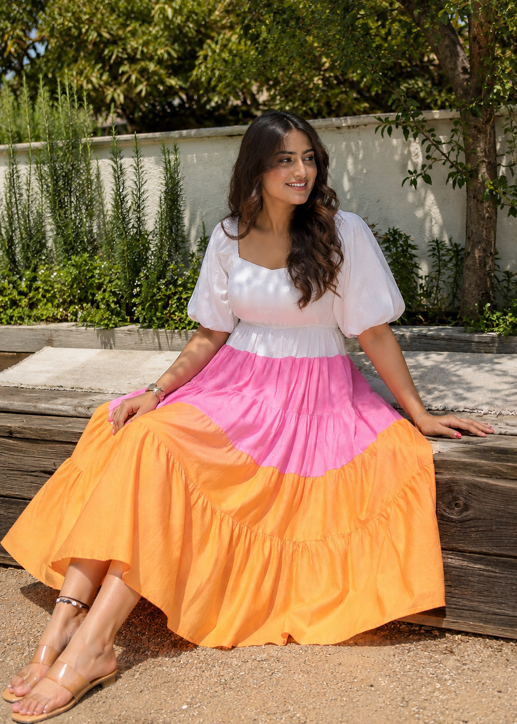 Mokosaga Elegant Colorblock Dress