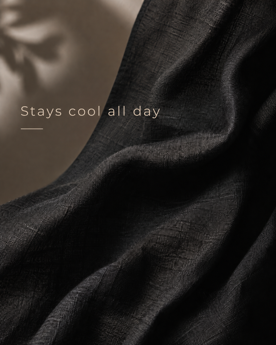 Black Linen-Blend Co-ord Set customer photo 6