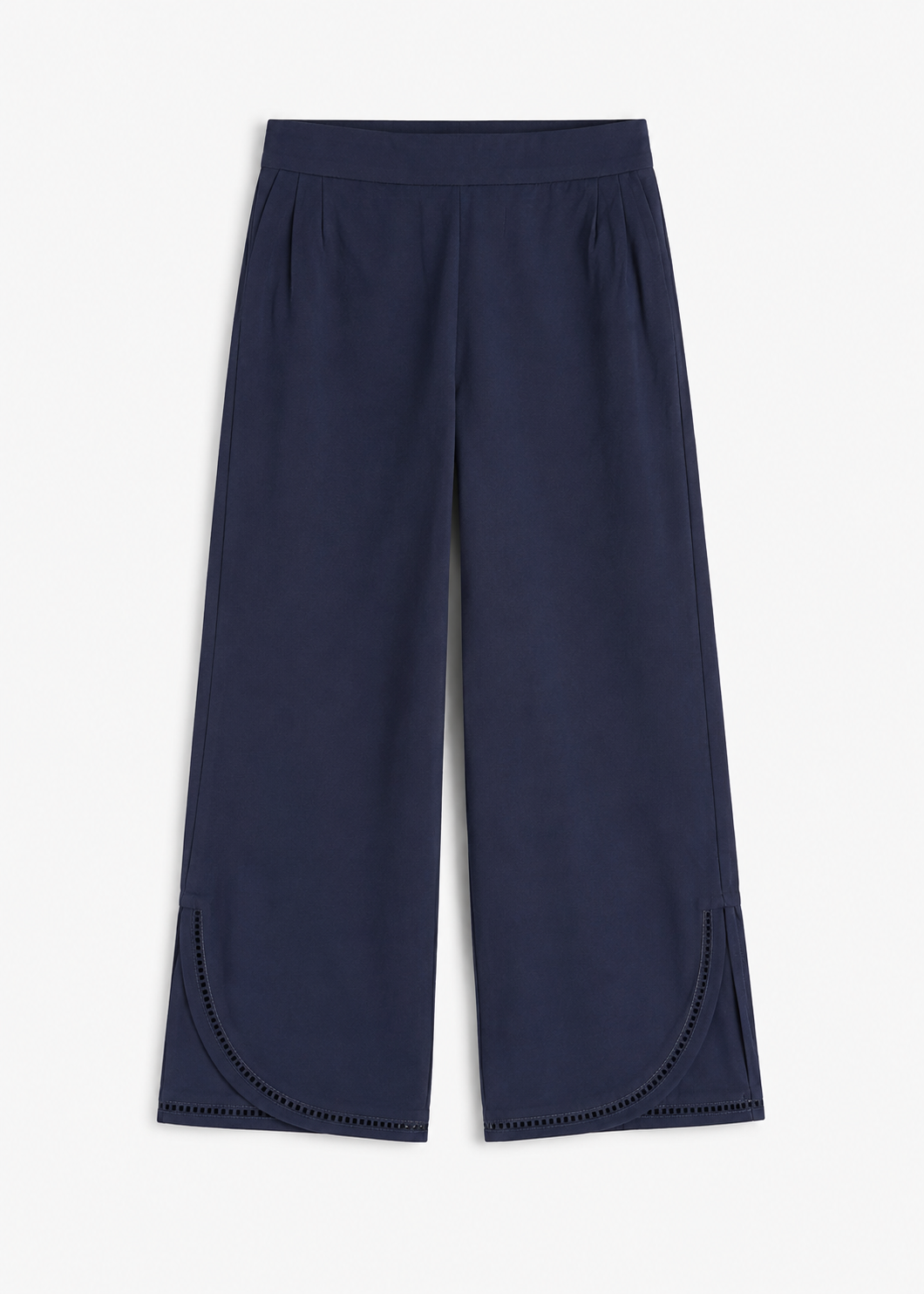 Pure Cotton Navy Blue Regular Pants