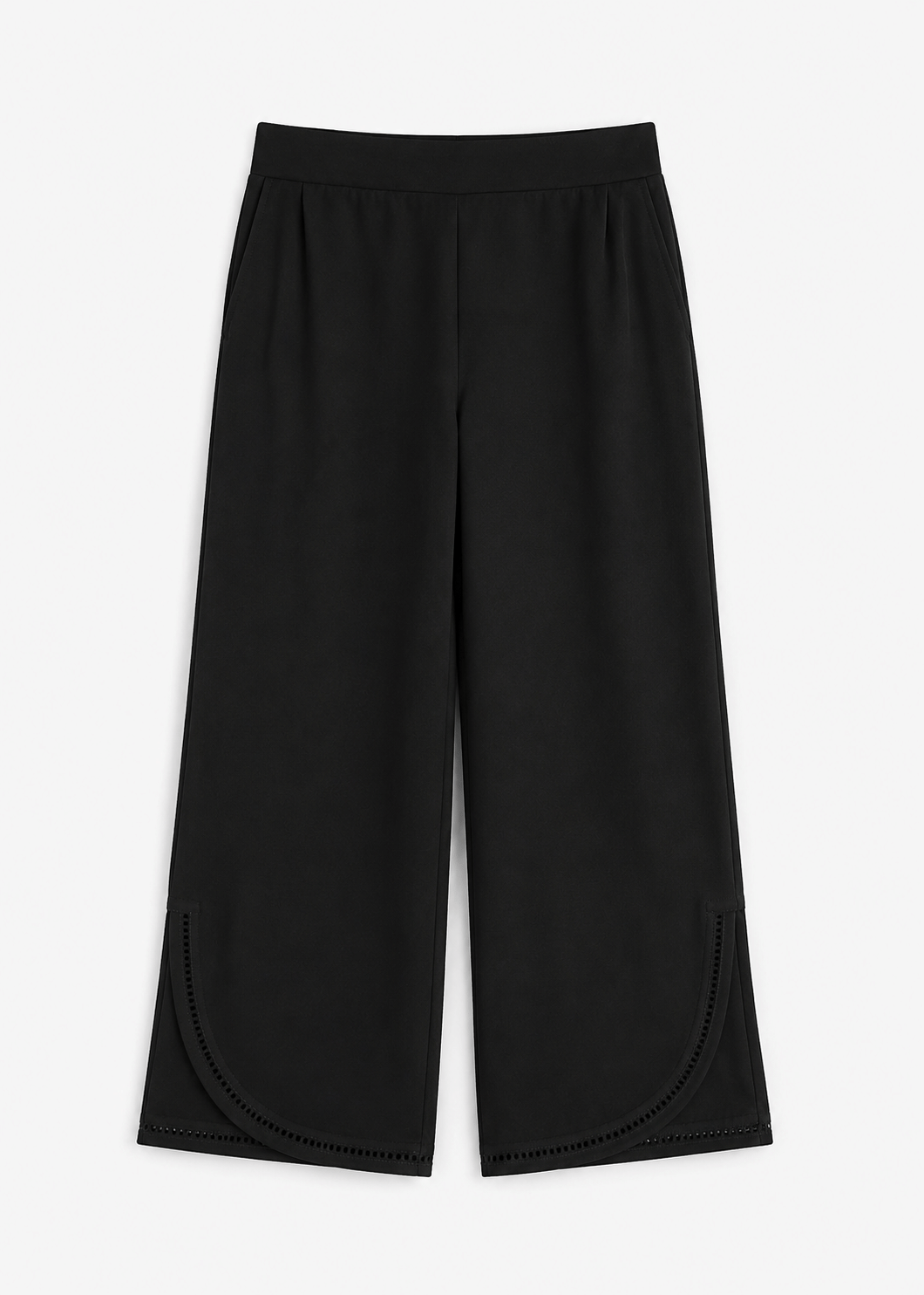 Pure Cotton Black Regular Pants