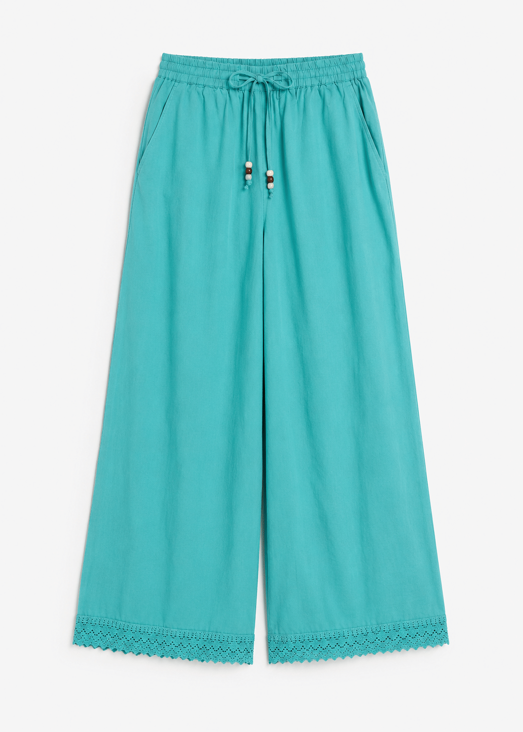 Pure Cotton Teal Green Palazzo Pants