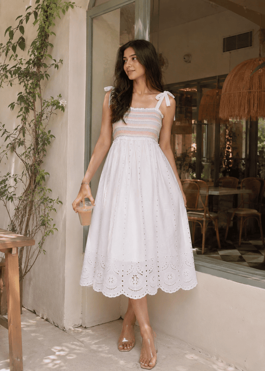 Smocked Cotton Dress