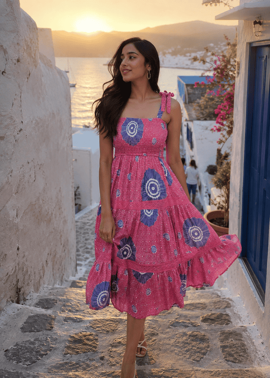 Pink Printed Dress
