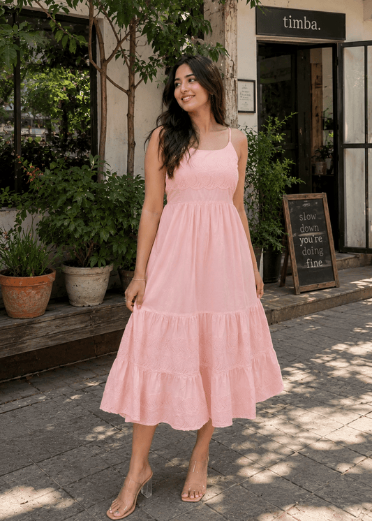 Peach Cotton Dress