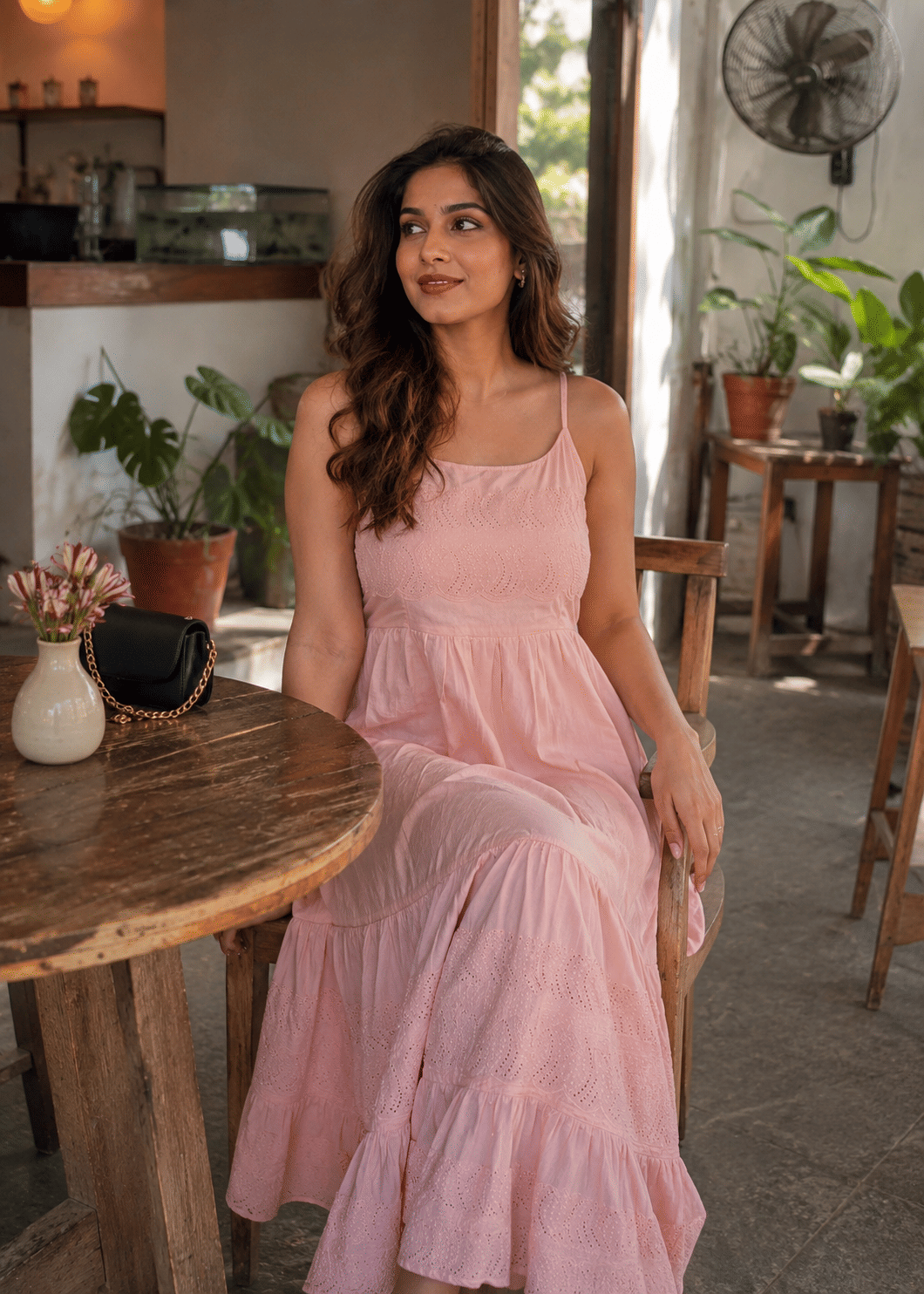 Peach Cotton Dress