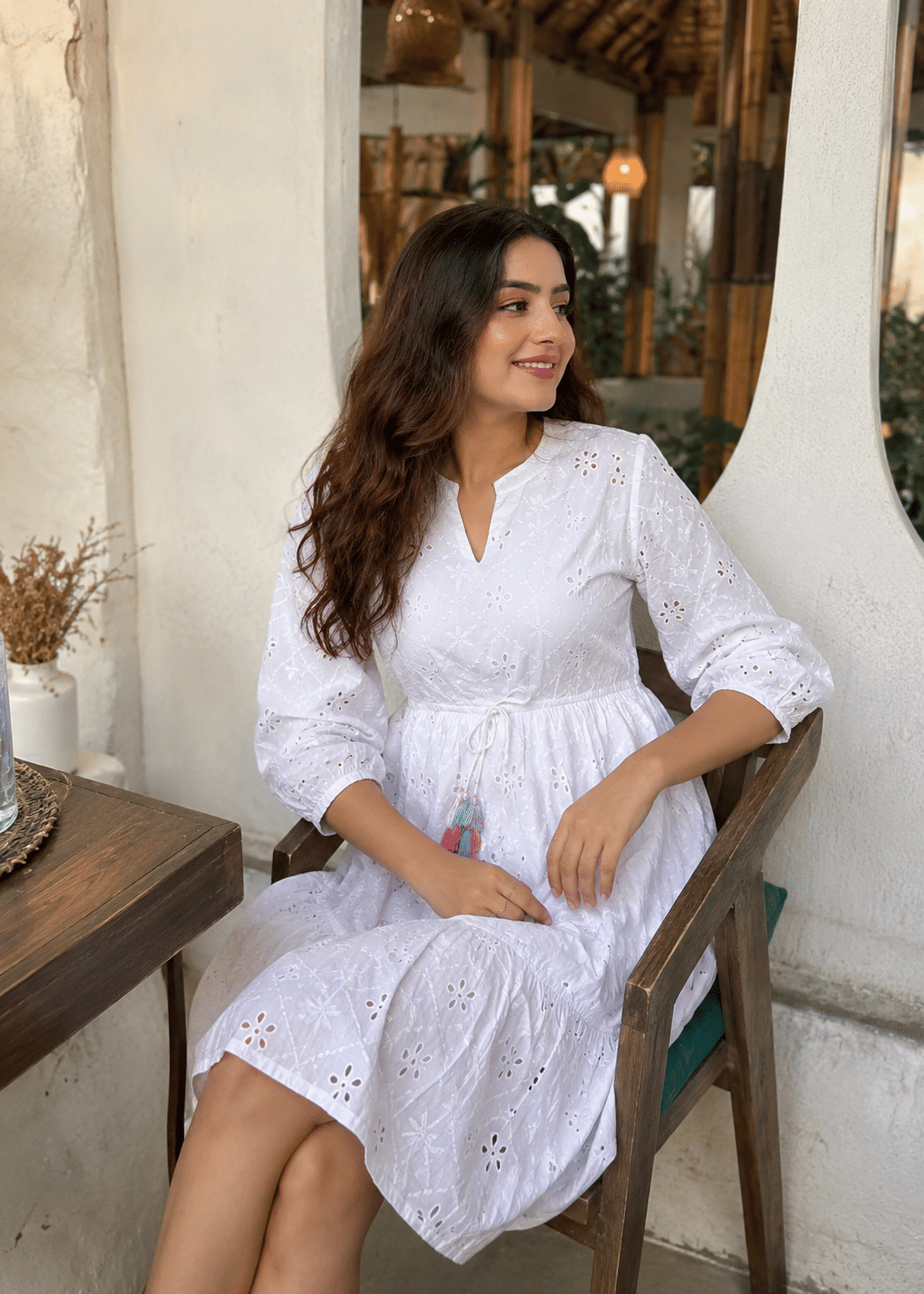 Cotton White Mini Dress