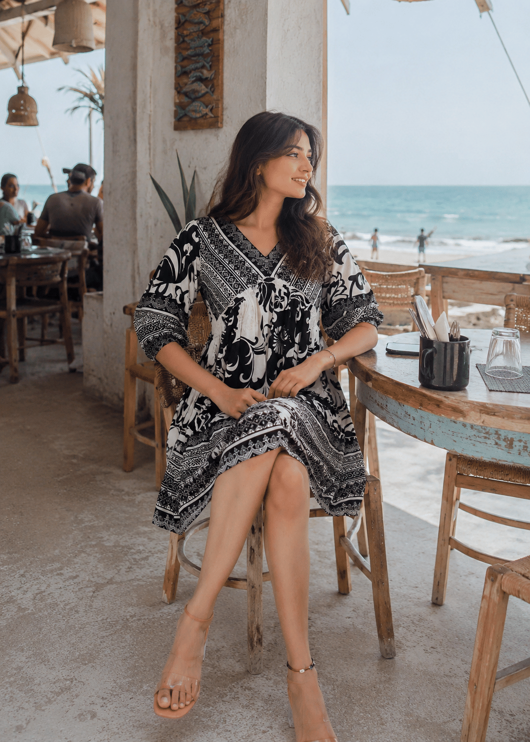 Boho Printed Mini Dress