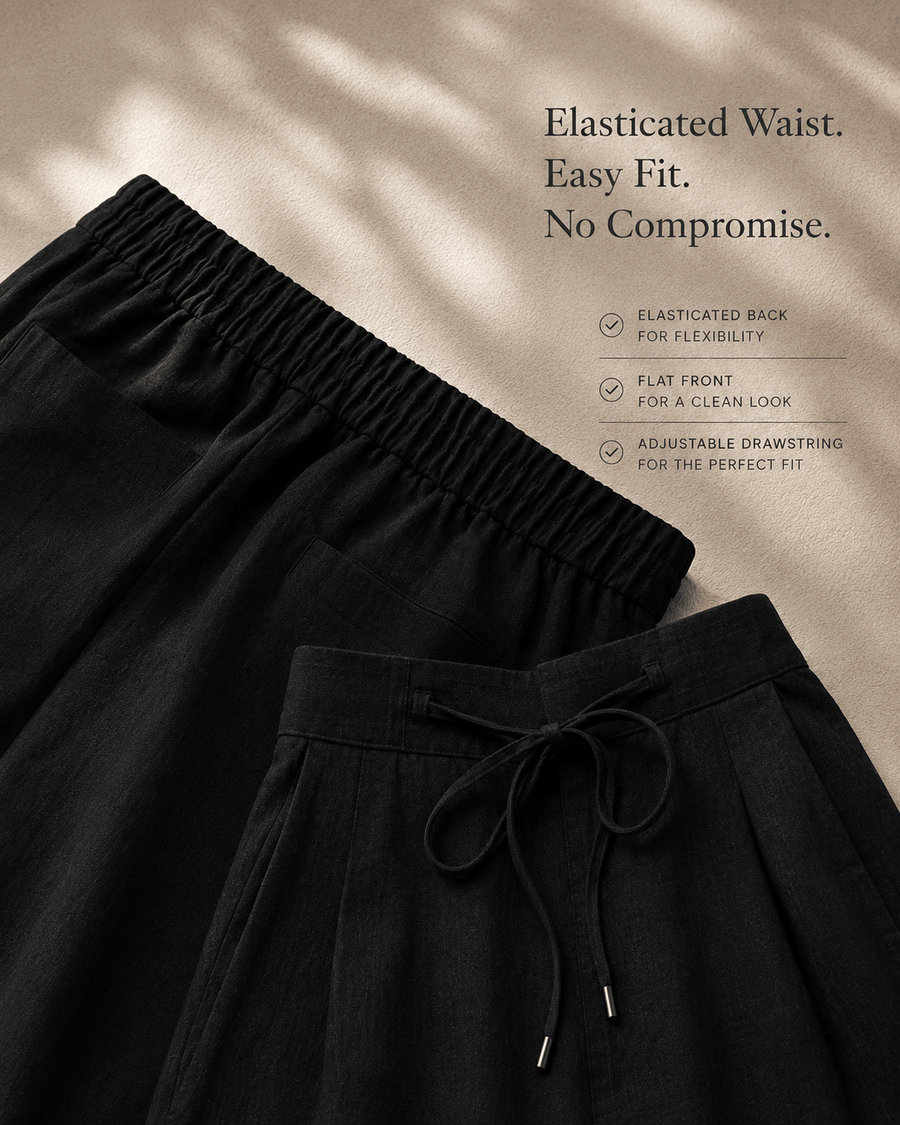 Black Linen-Blend Co-ord Set customer photo 4