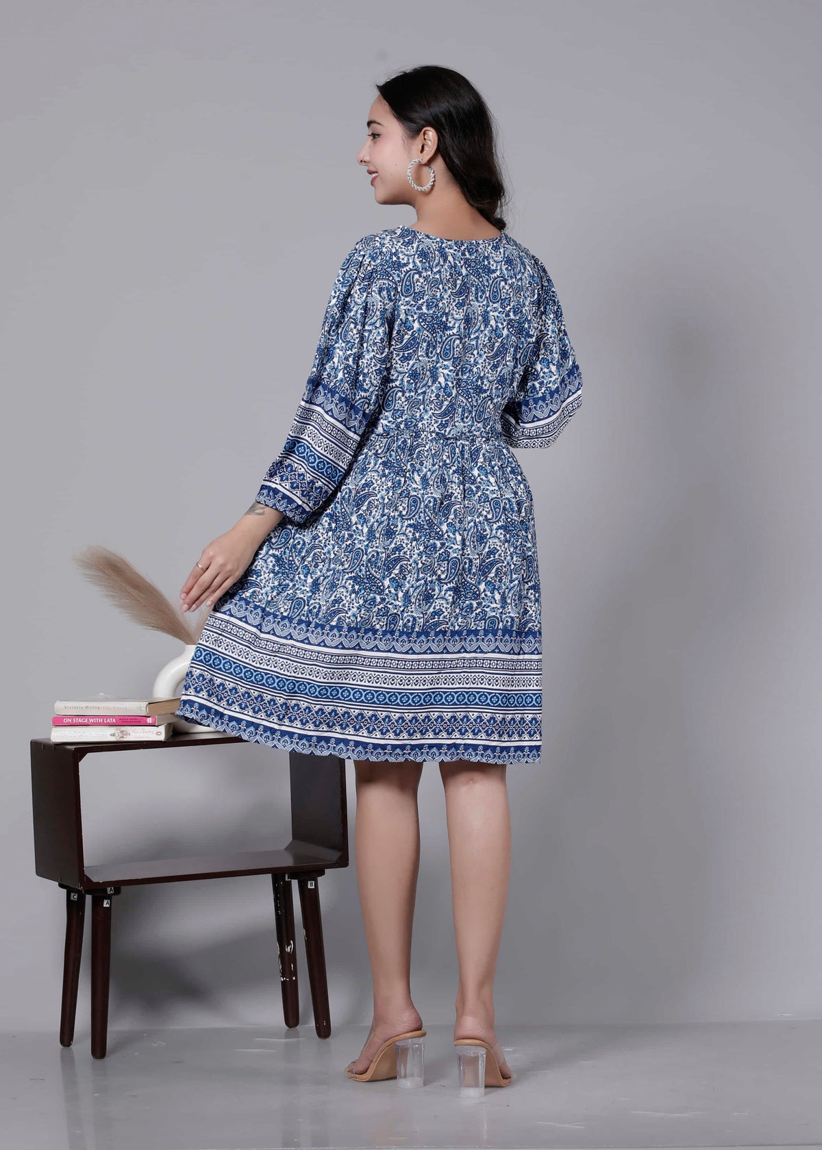 Boho Flared Ethnic Short Dress