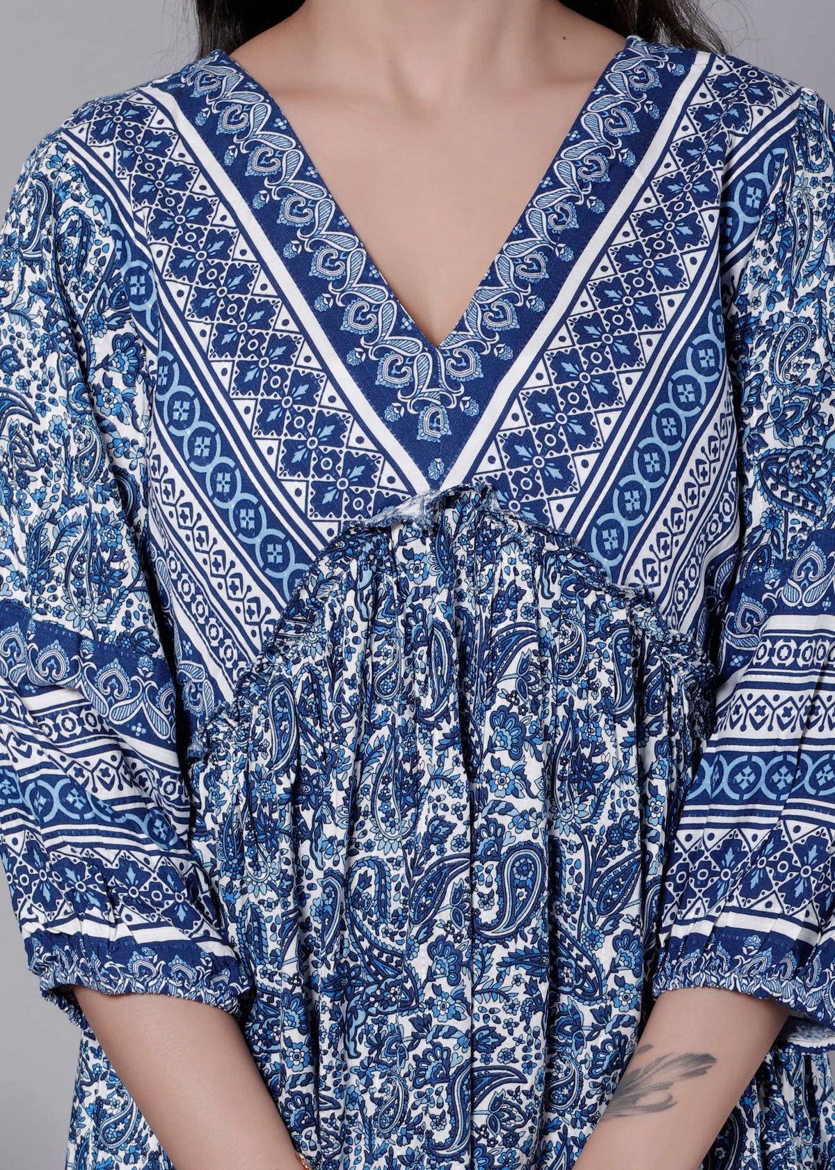 Boho Flared Ethnic Short Dress