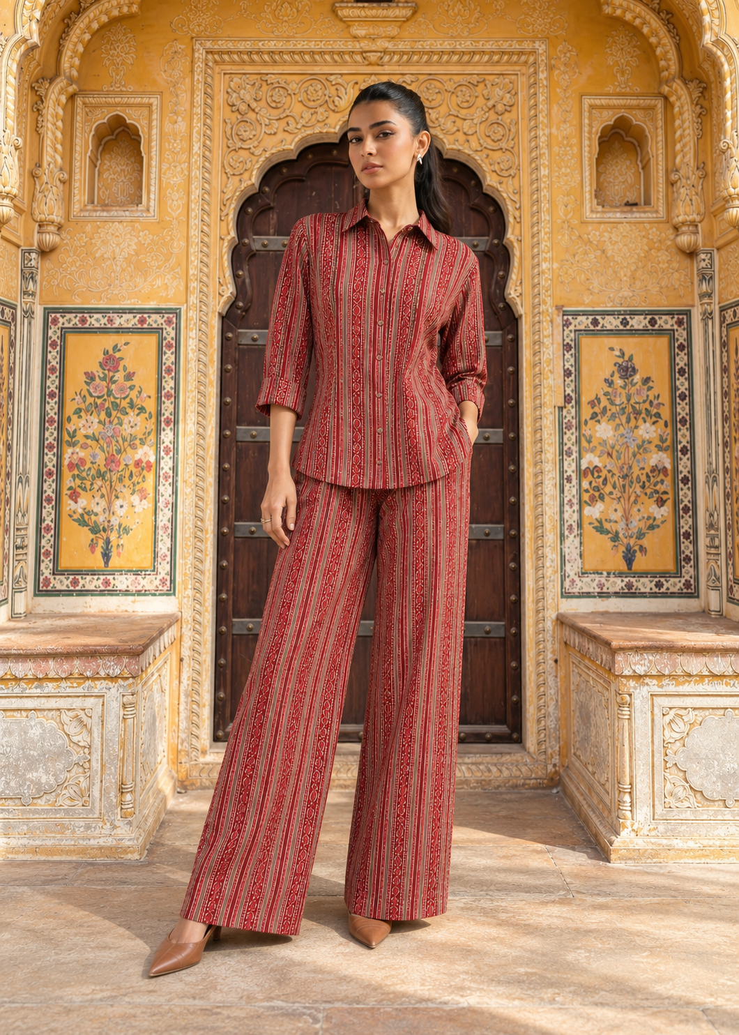 Royal Jaipur Stripe Co-ord Set