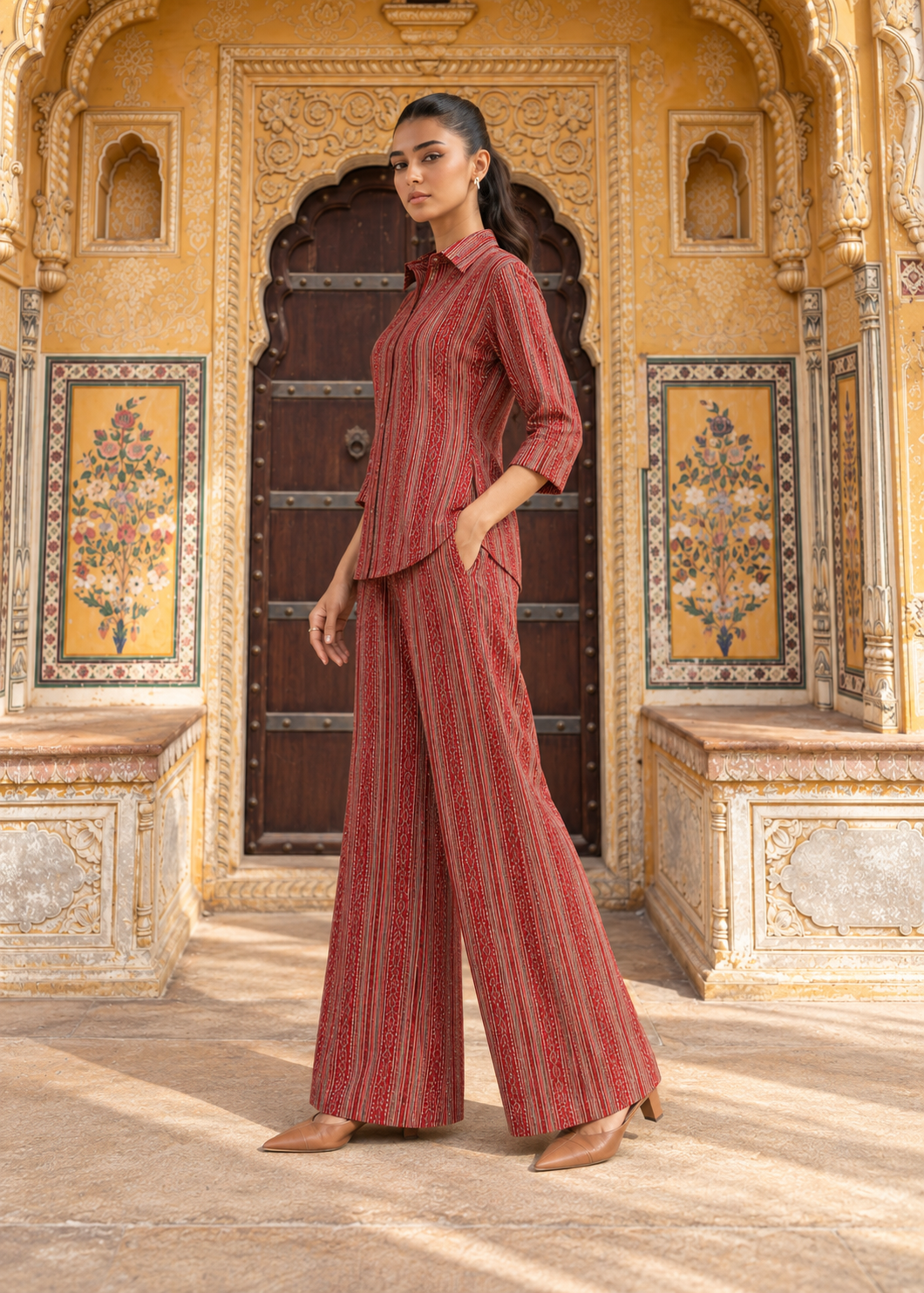 Royal Jaipur Stripe Co-ord Set