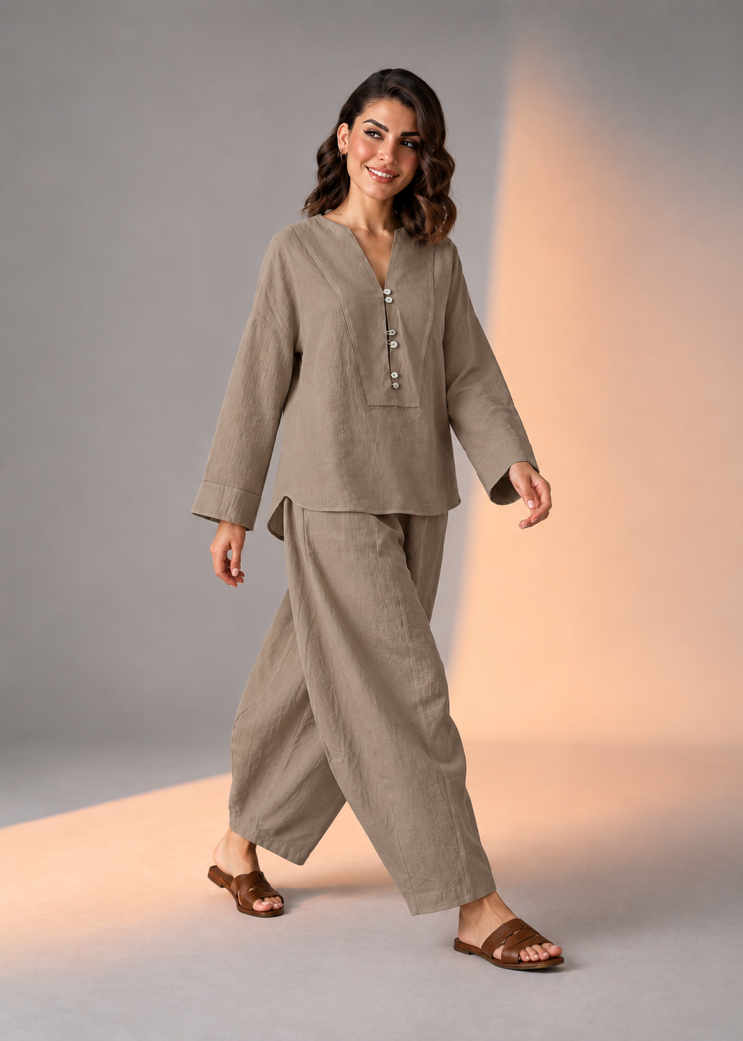 Khaak Laya Cotton Flex Barrel-Pant Co-ord Set