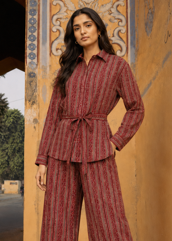 Royal Jaipur Stripe Co-ord Set