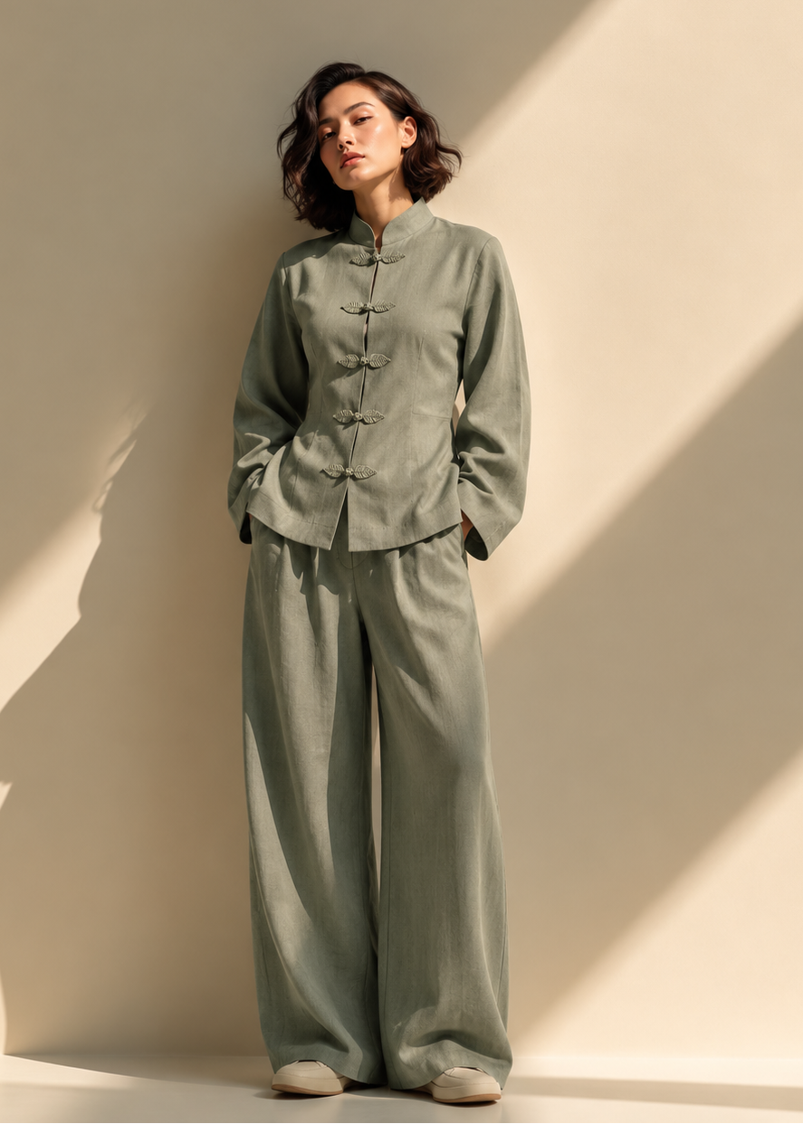Pallavi Anvaya Cotton Flex Wide-Leg Co-ord Set